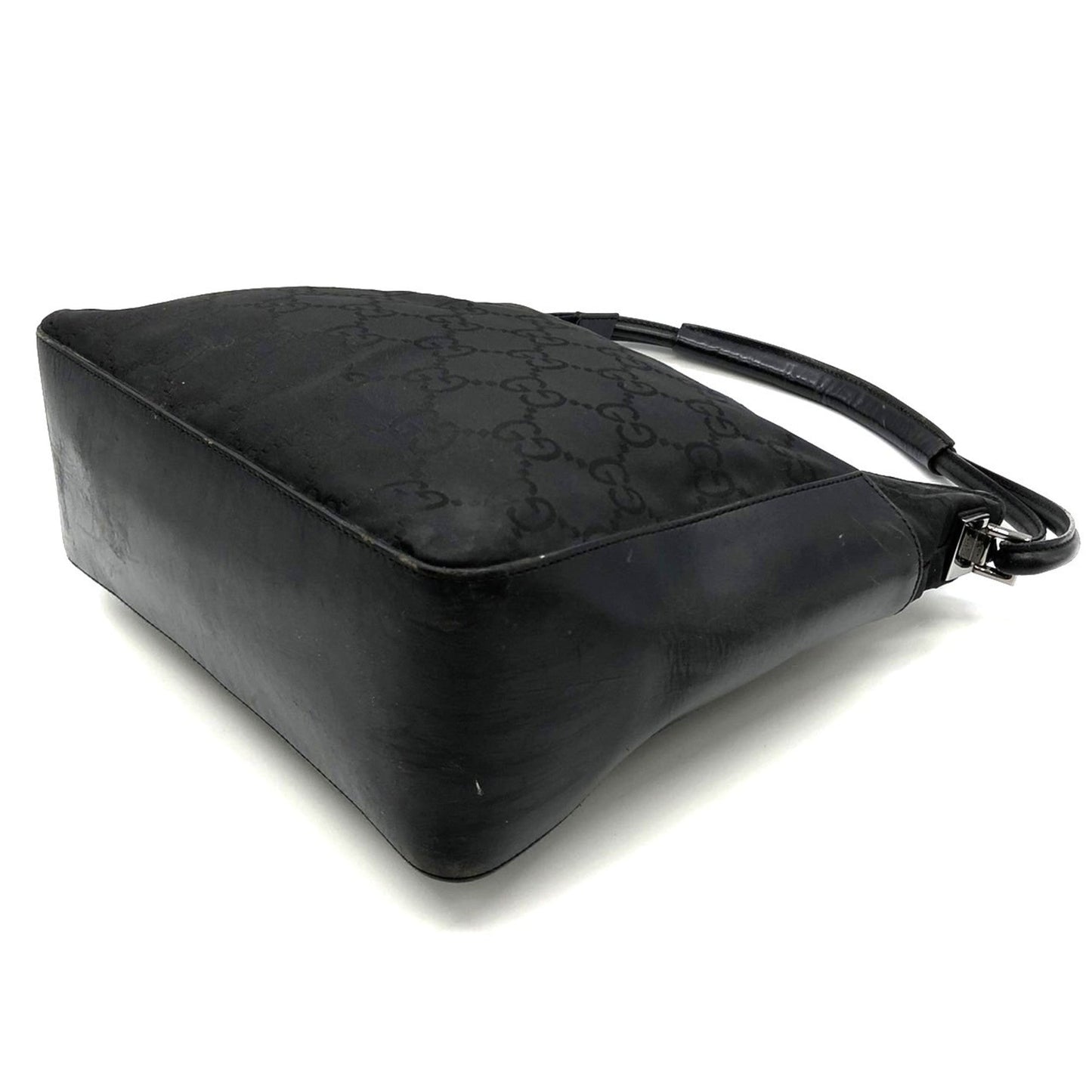 Gucci Black Nylon Leather Shoulder Bag ( )