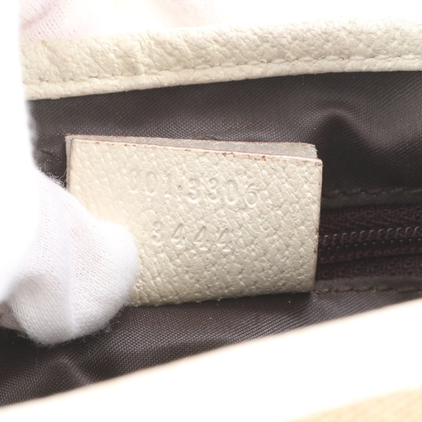 Gucci Beige Leather Canvas Shoulder Bag ( )