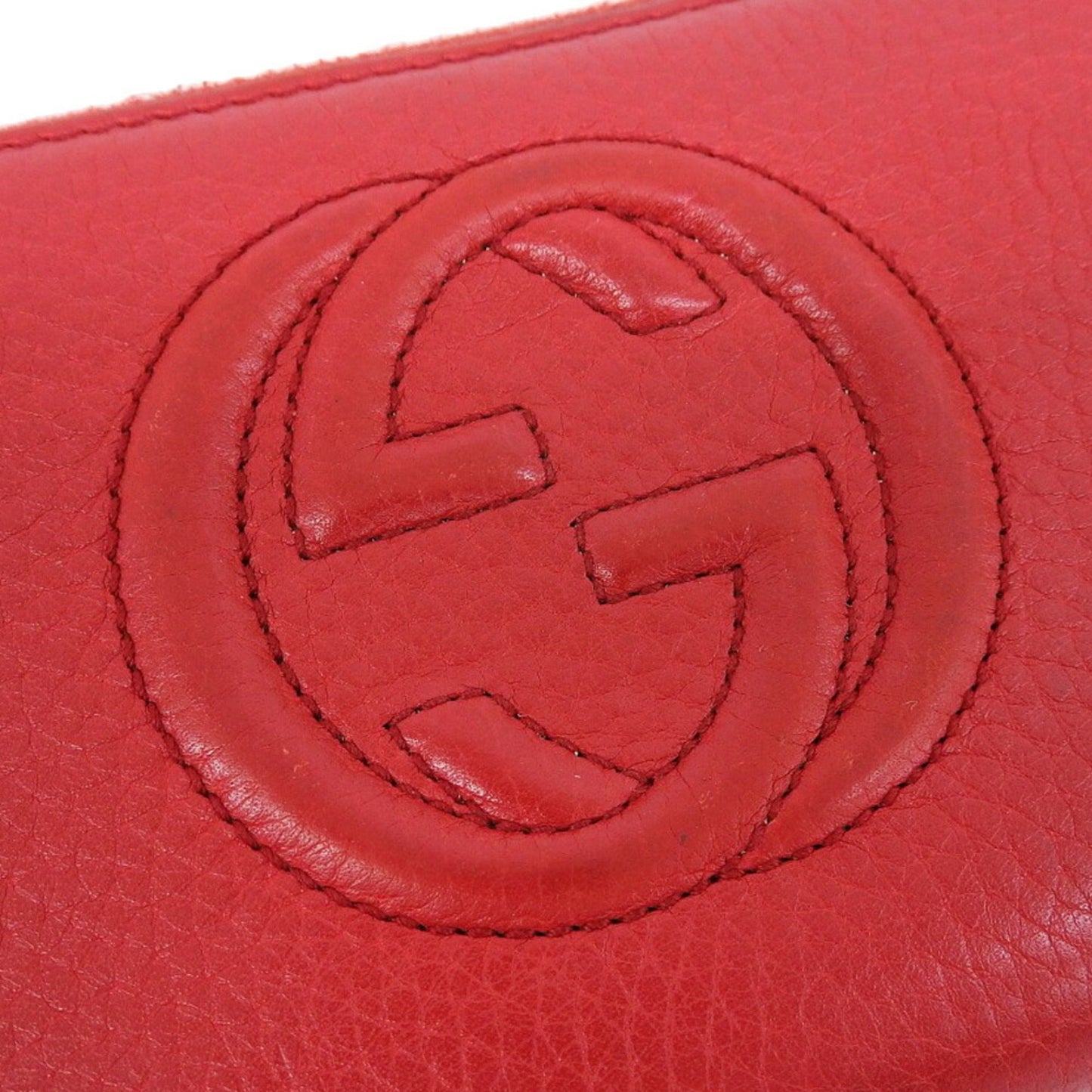 Gucci Red Color Leather Long Wallet (Bi-Fold) ( )