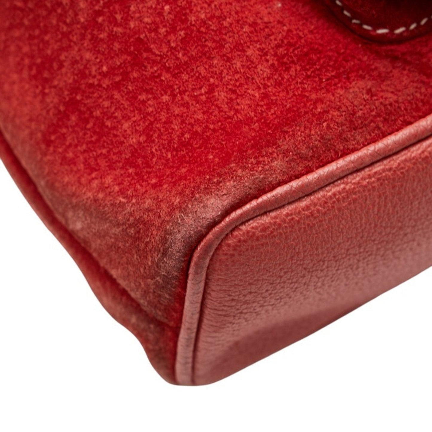 Gucci Bamboo Red Color Suede Leather Backpack ( )
