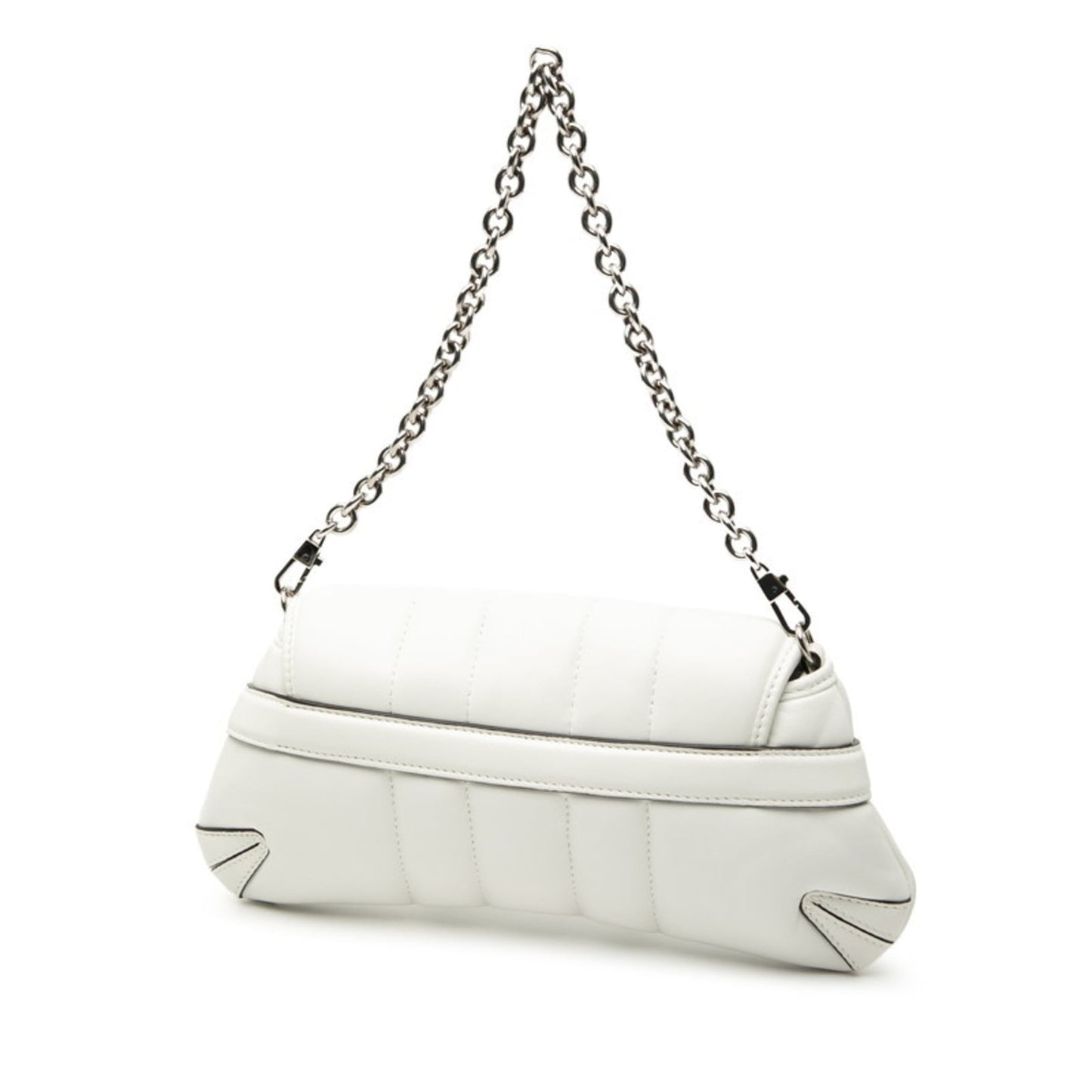 Gucci White Leather Handbag Shoulder Bag ( )