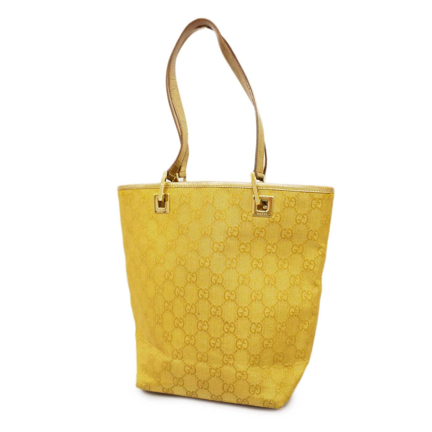 GUCCI Auth  002 1099 Women's GG Canvas Tote Bag Gold