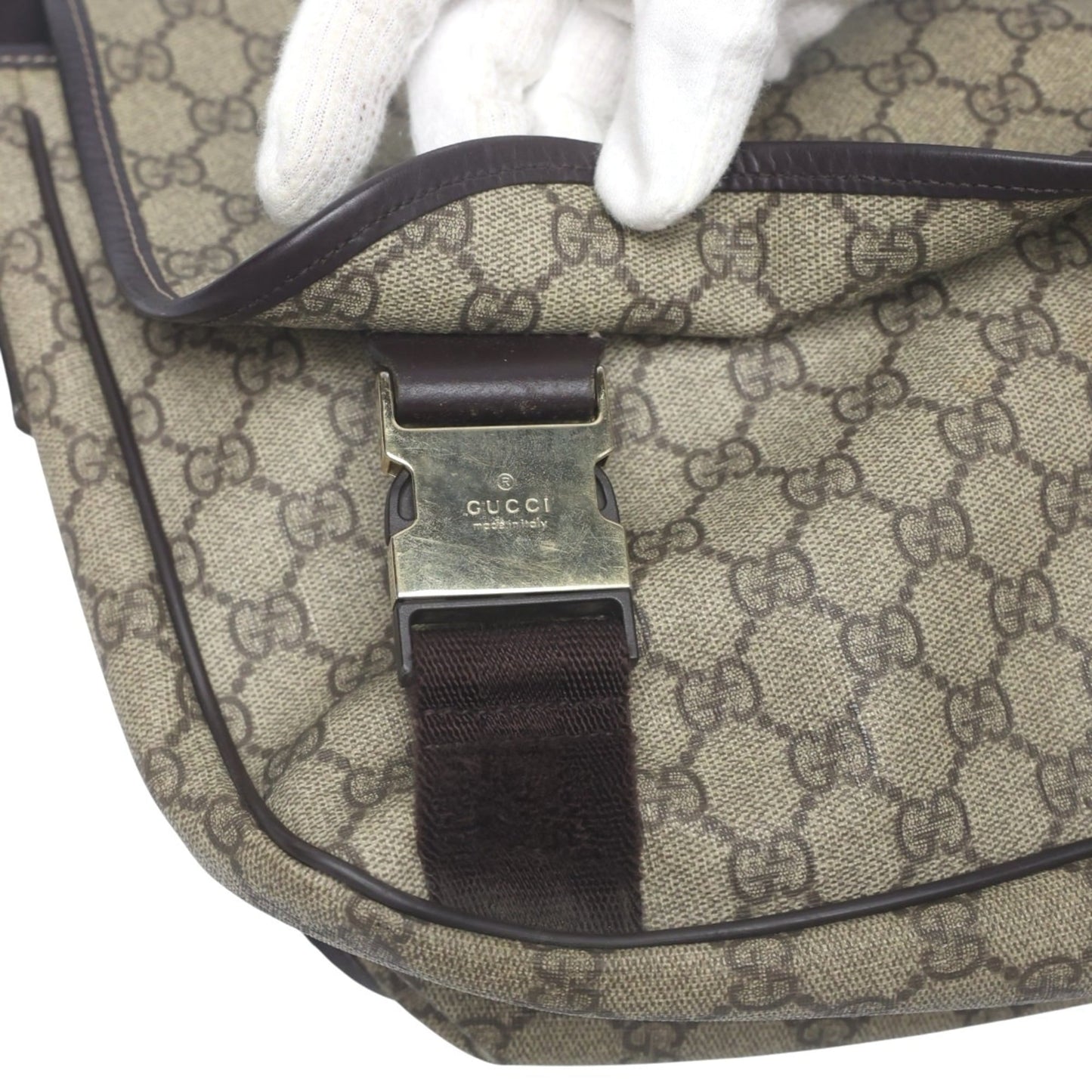 Gucci Brown Gg Plus Shoulder Bag ( )