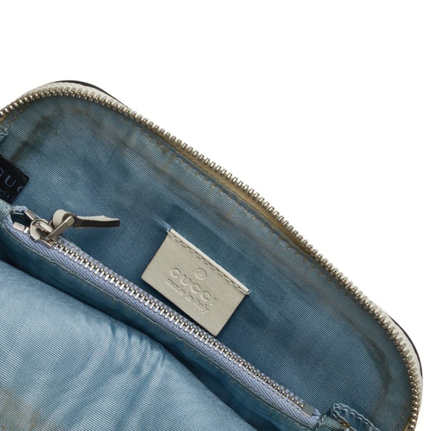 Gucci Gold White Leather Shoulder Bag ( )