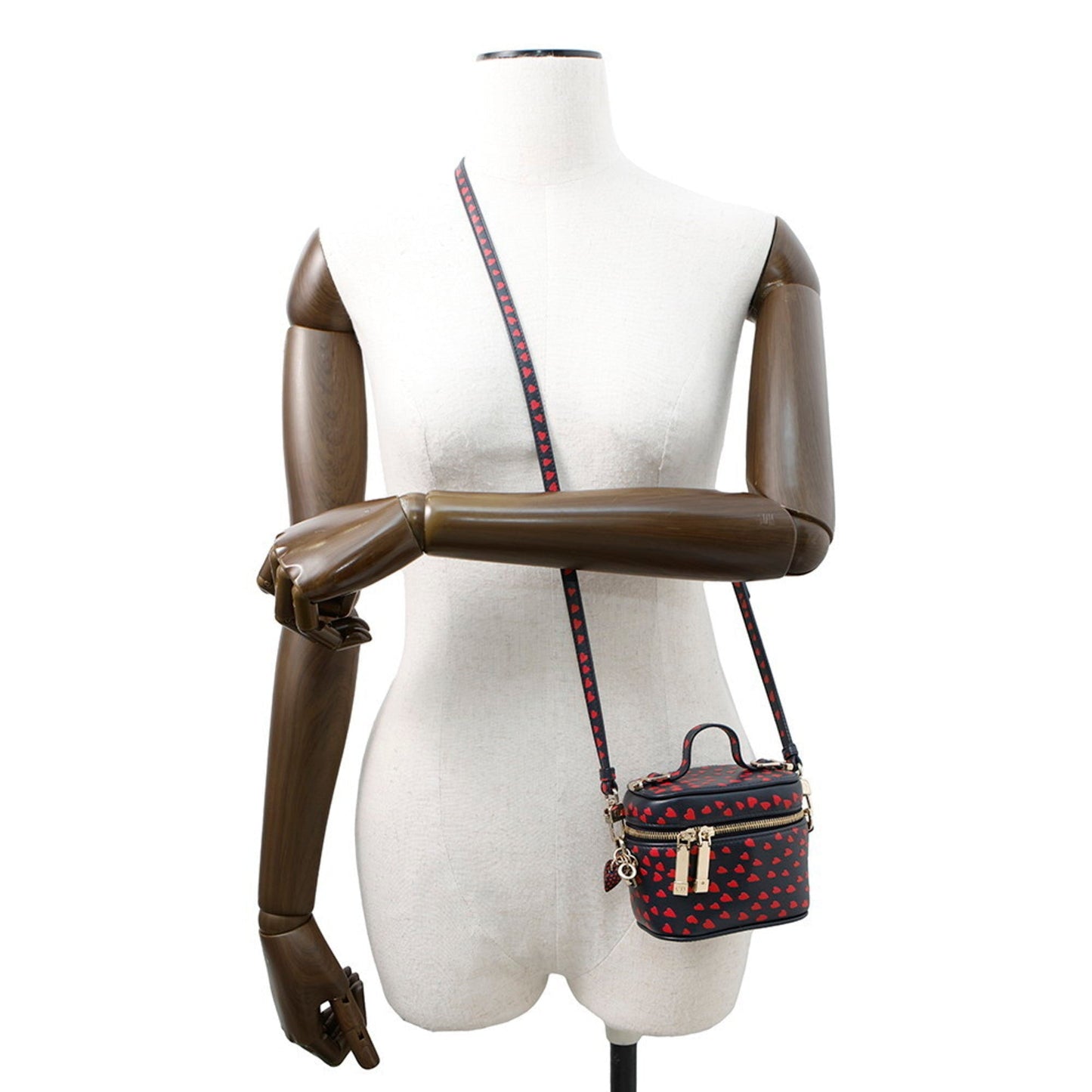 Christian Dior Navy Red Color Leather Shoulder Bag ()