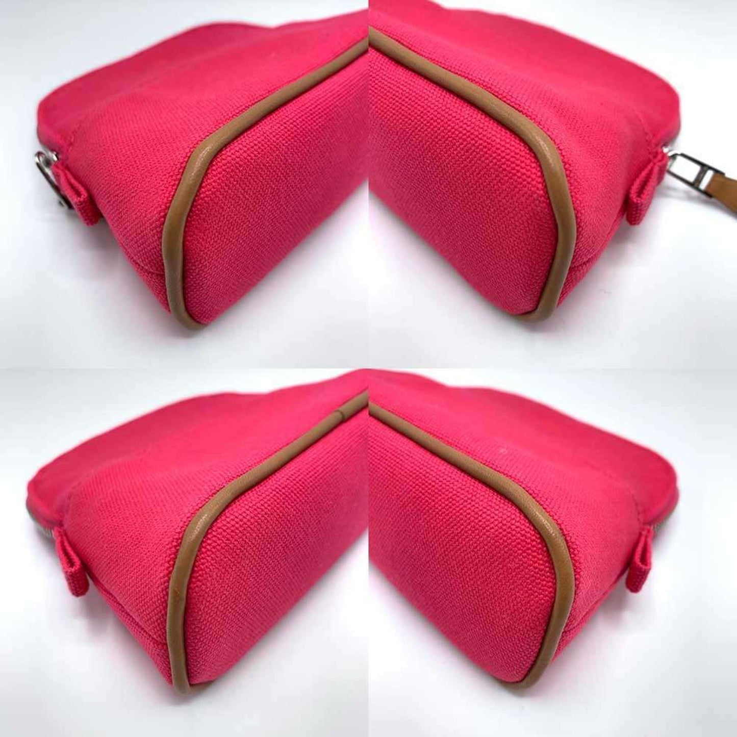 Hermes Pink Canvas Pouch ( )