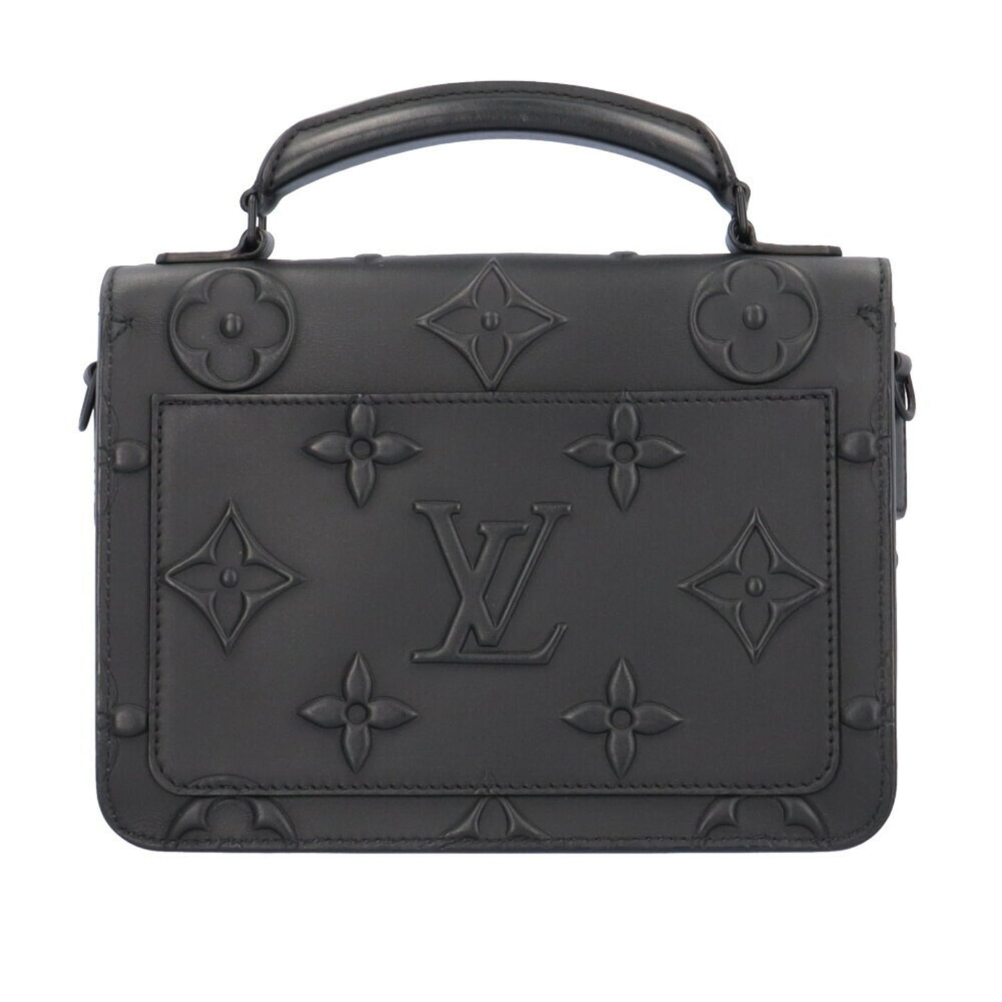 LOUIS VUITTON Ambassador PM Monogram Handbag Leather M58711 Black Men's