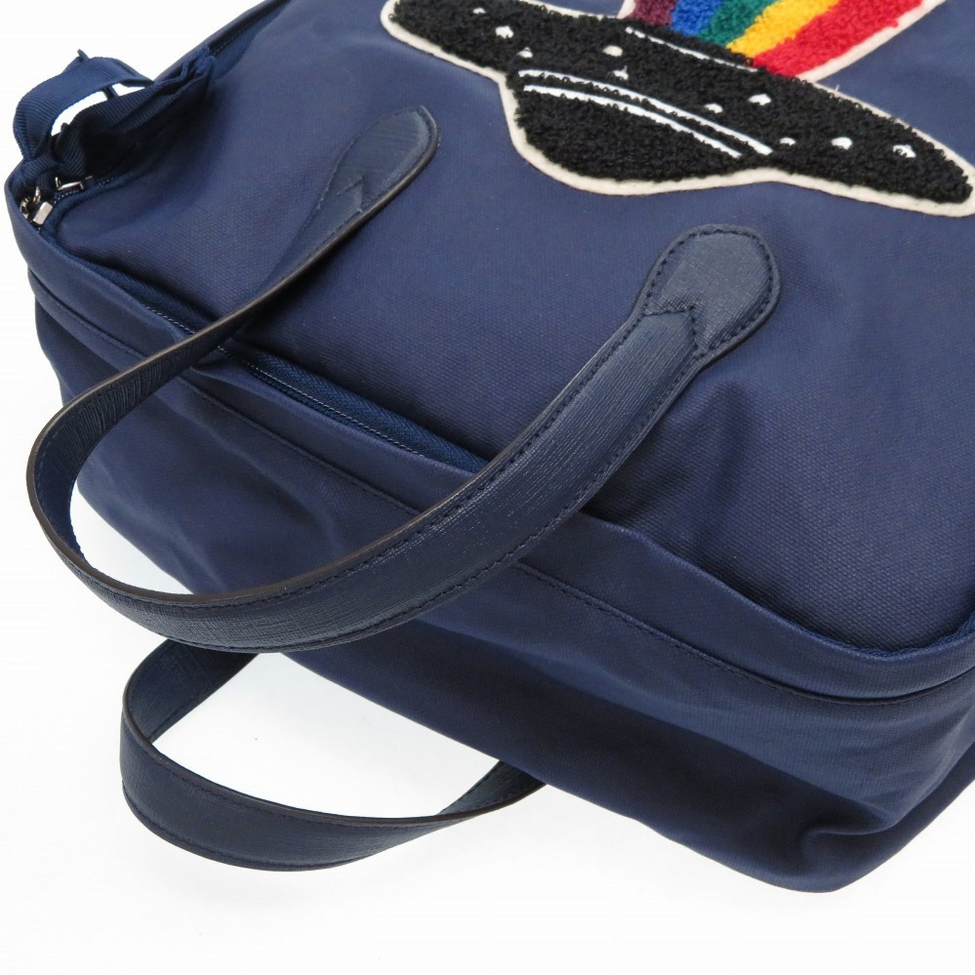 Gucci Blue Canvas Backpack