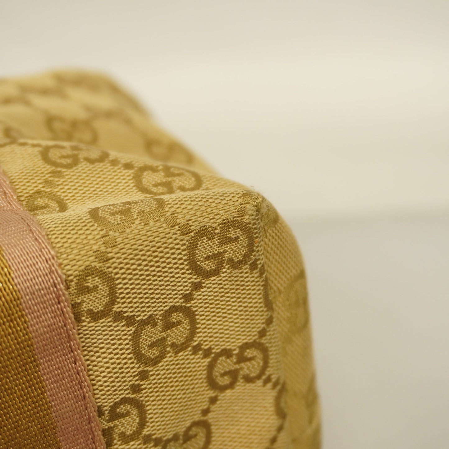 GUCCI Auth  Sherry Line Tote Bag 137396 Women's GG Canvas,Leather Beige,Gold