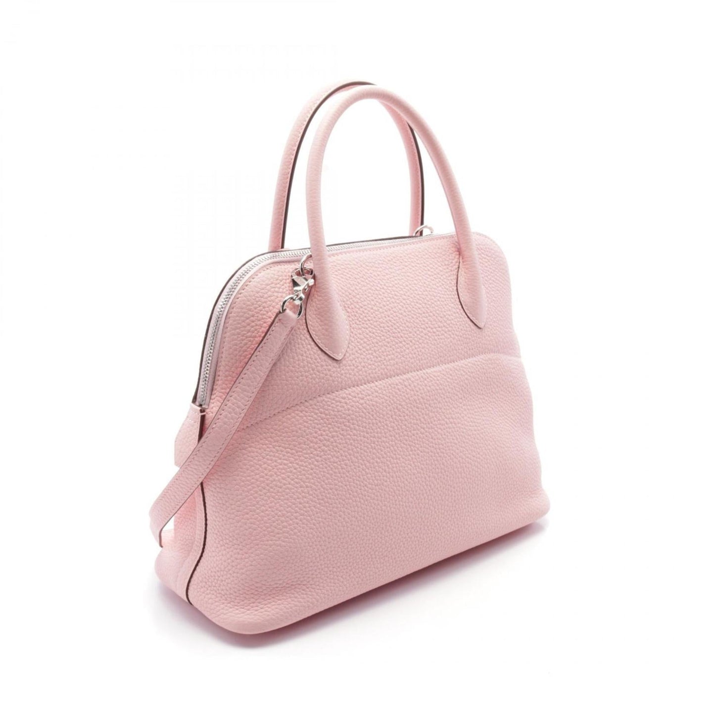 Hermes Pink Rose Sakura Taurillon Clemence Leather Handbag ( )