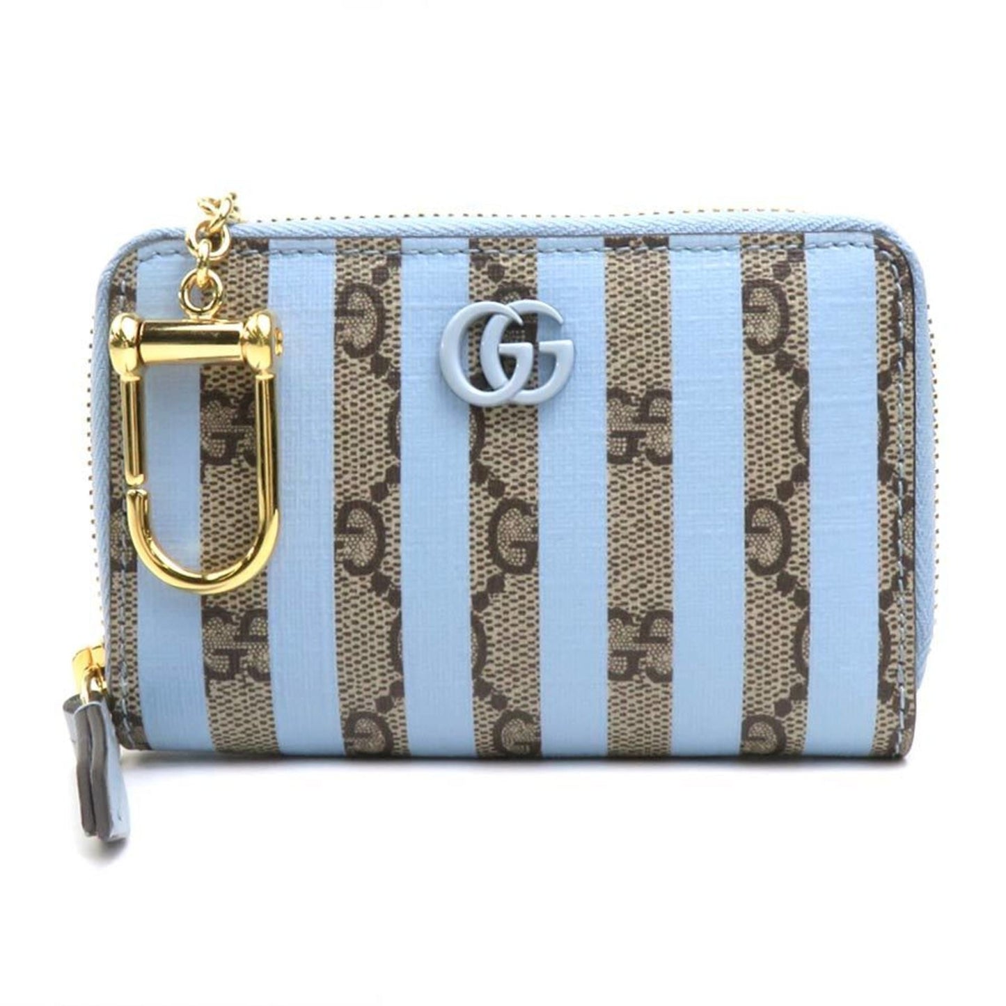 Gucci Blue Brown Gg Supreme Canvas Coin Purse/Coin Case ( )