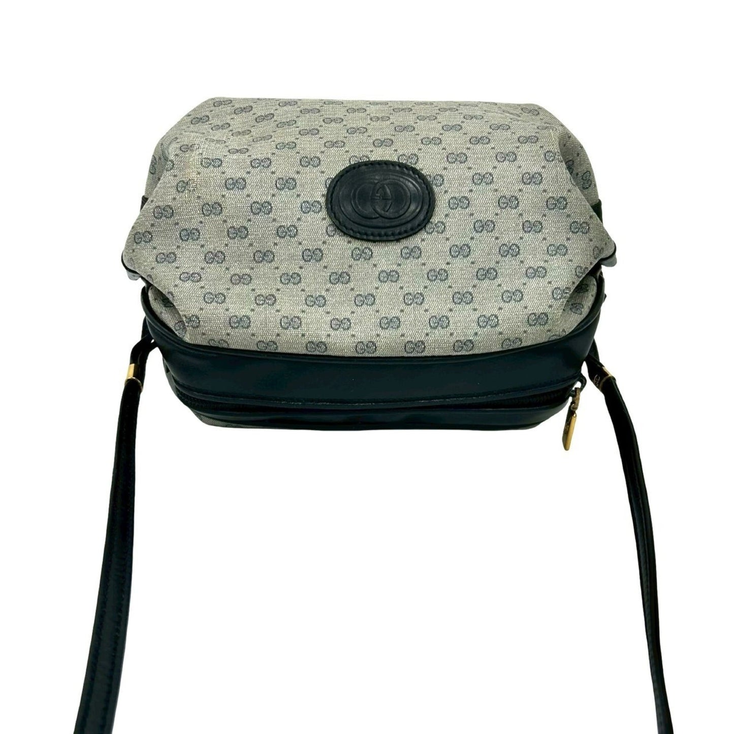 Gucci Navy Leather Pvc Pochette Shoulder Bag ( )
