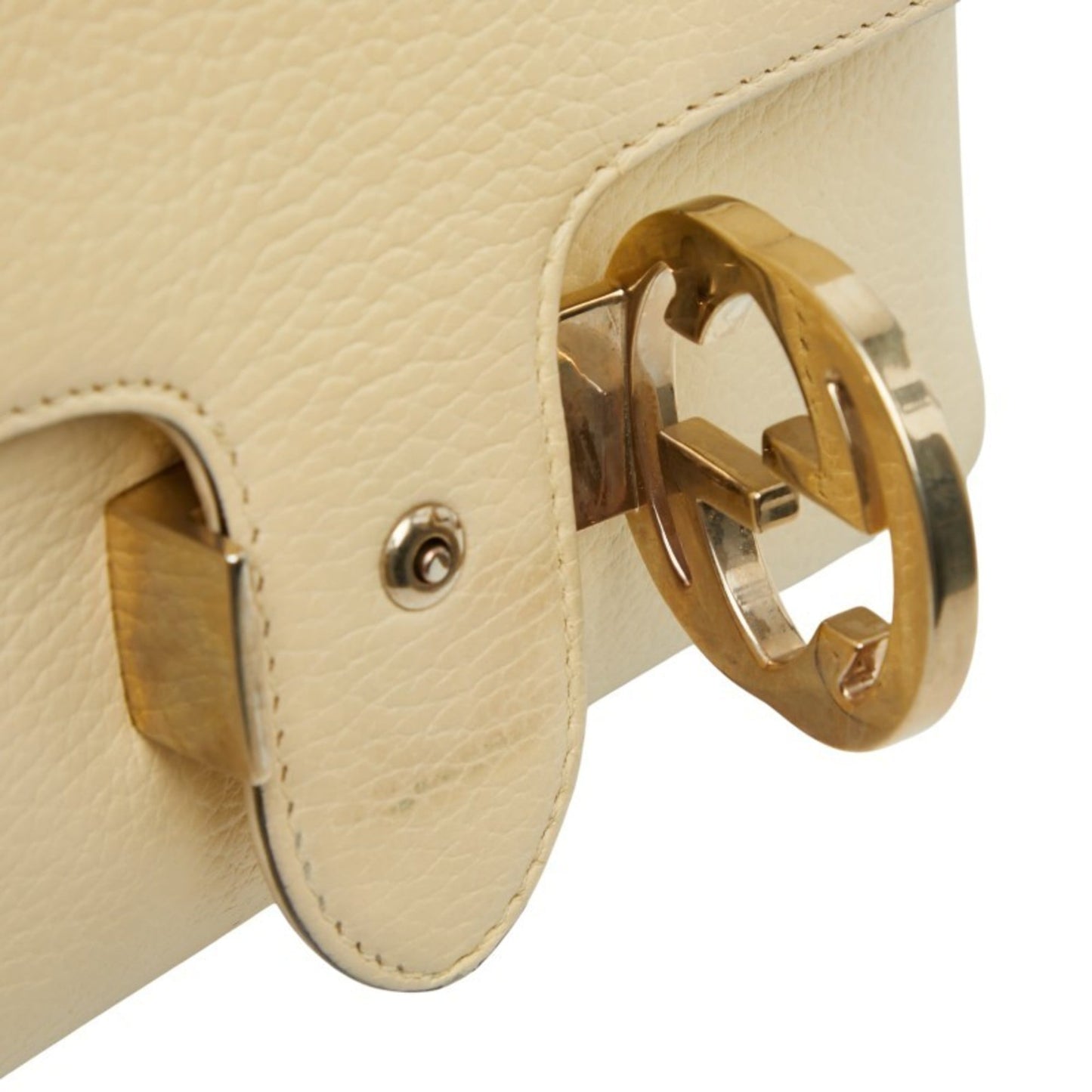 Gucci Beige Ivory Leather Shoulder Bag ( )
