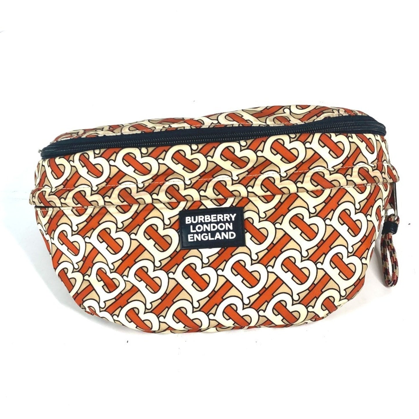 Burberry Orange White Nylon Fanny Pack Sling Bag ( )