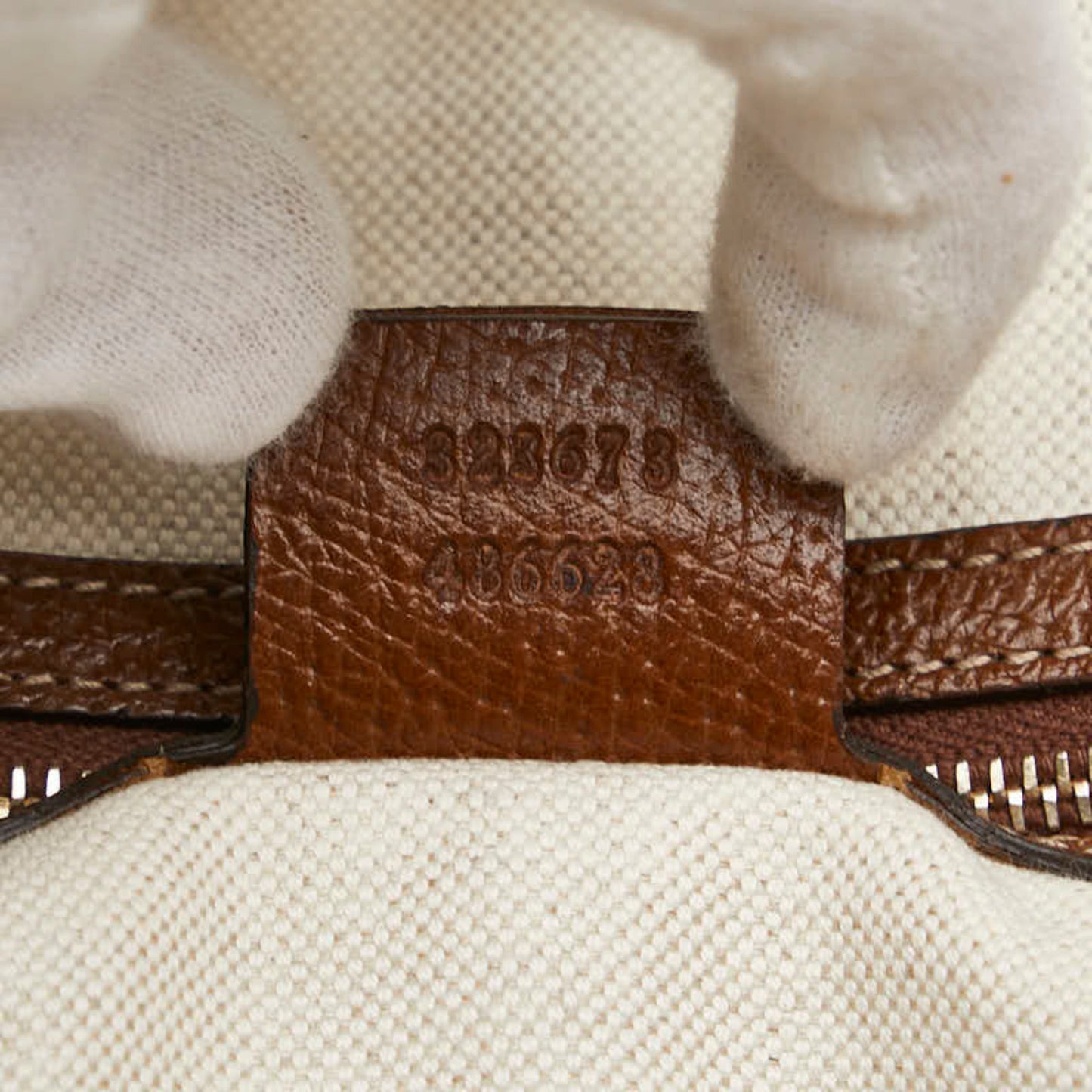 Gucci Gg Canvas Beige Brown Gg Canvas Leather Handbag Tote Bag ( )