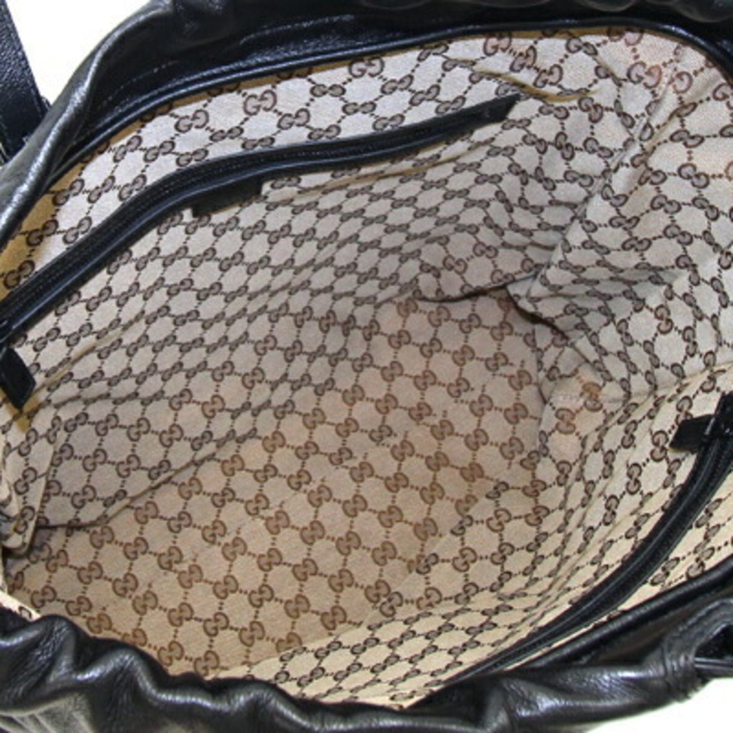 Gucci Black Leather Tote Bag ( )
