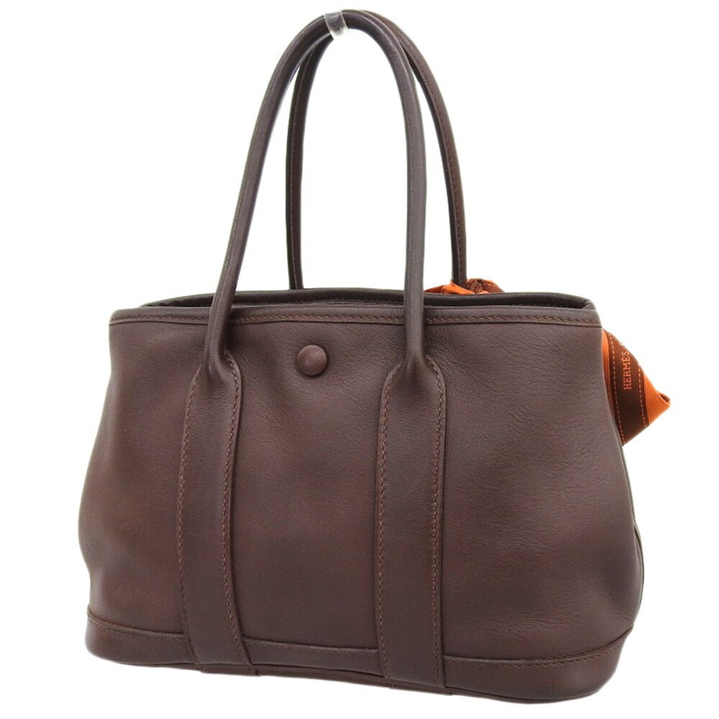 Hermes Garden Havane Swift Leather Silk Handbag ( )