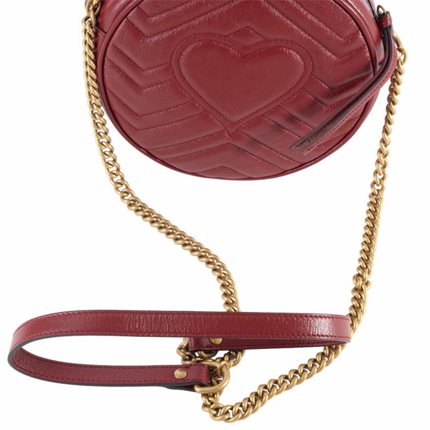 Gucci Red Color Leather Shoulder Bag ( )