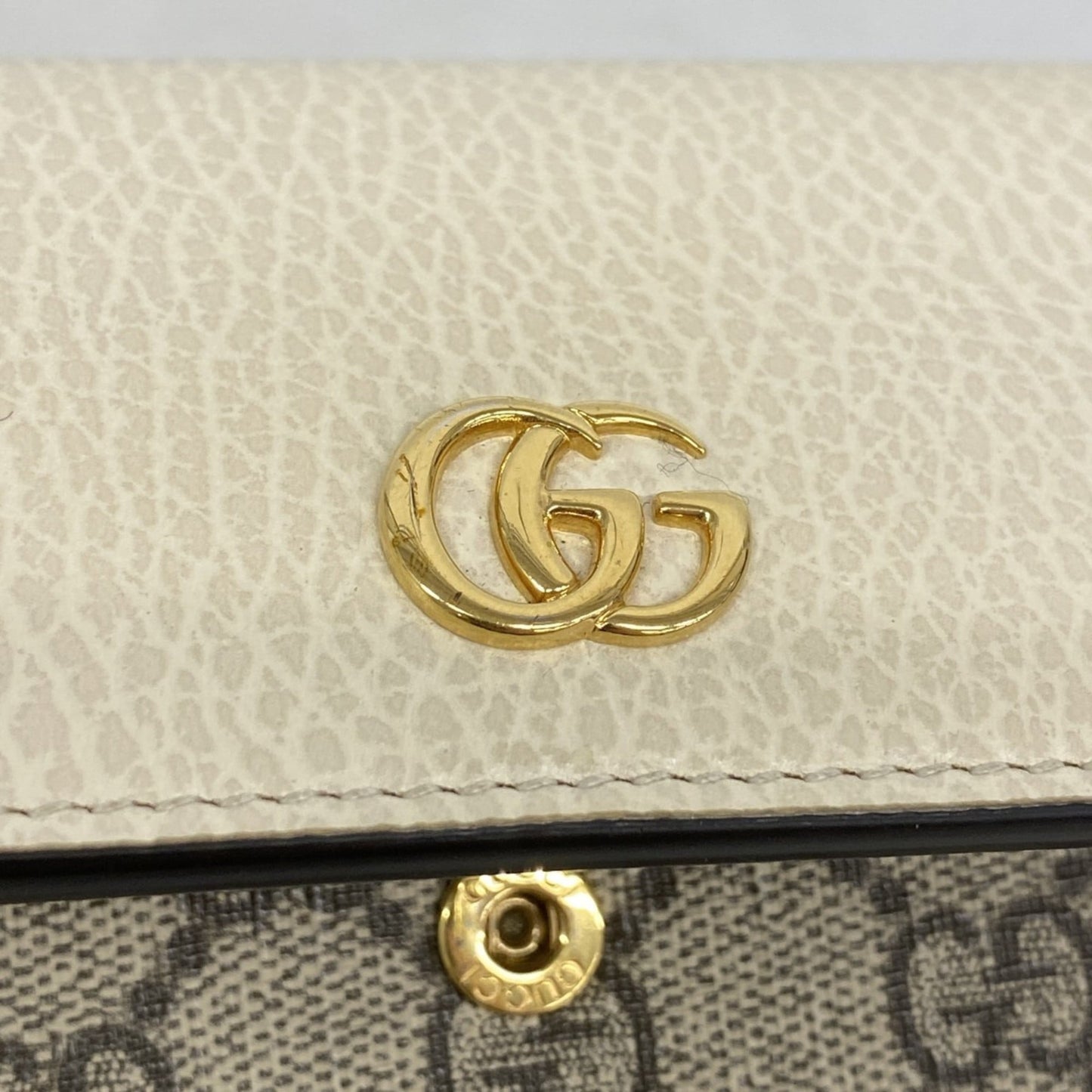 Gucci Beige Ivory Pvc Long Wallet (Bi-Fold) ( )