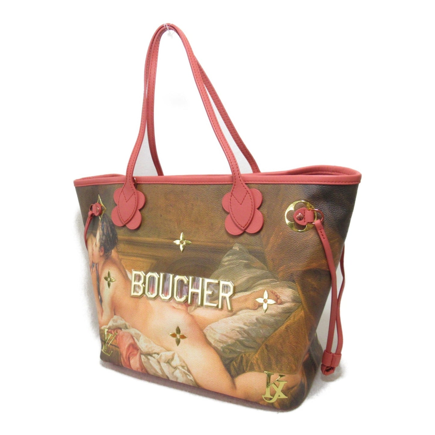 LOUIS VUITTON Neverfull MM Masters Collection Brown PVC coated canvas Boucher Tote