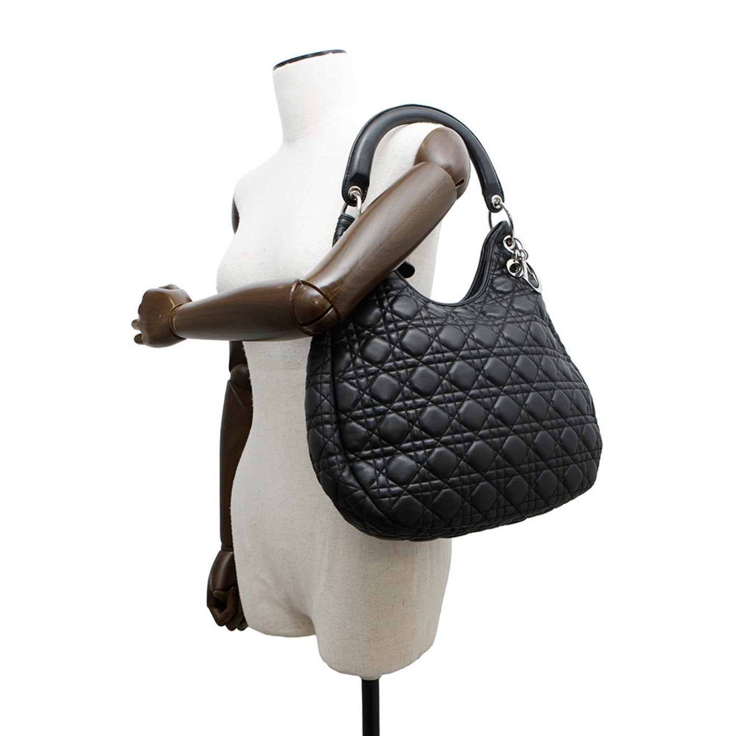 Christian Dior Black Leather Shoulder Bag ()