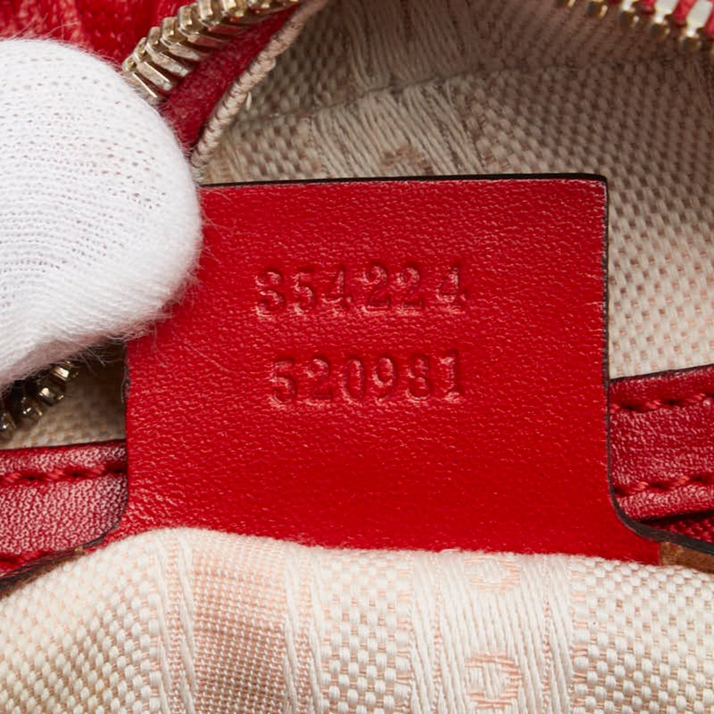 Gucci Red Color Leather Handbag Shoulder Bag ( )