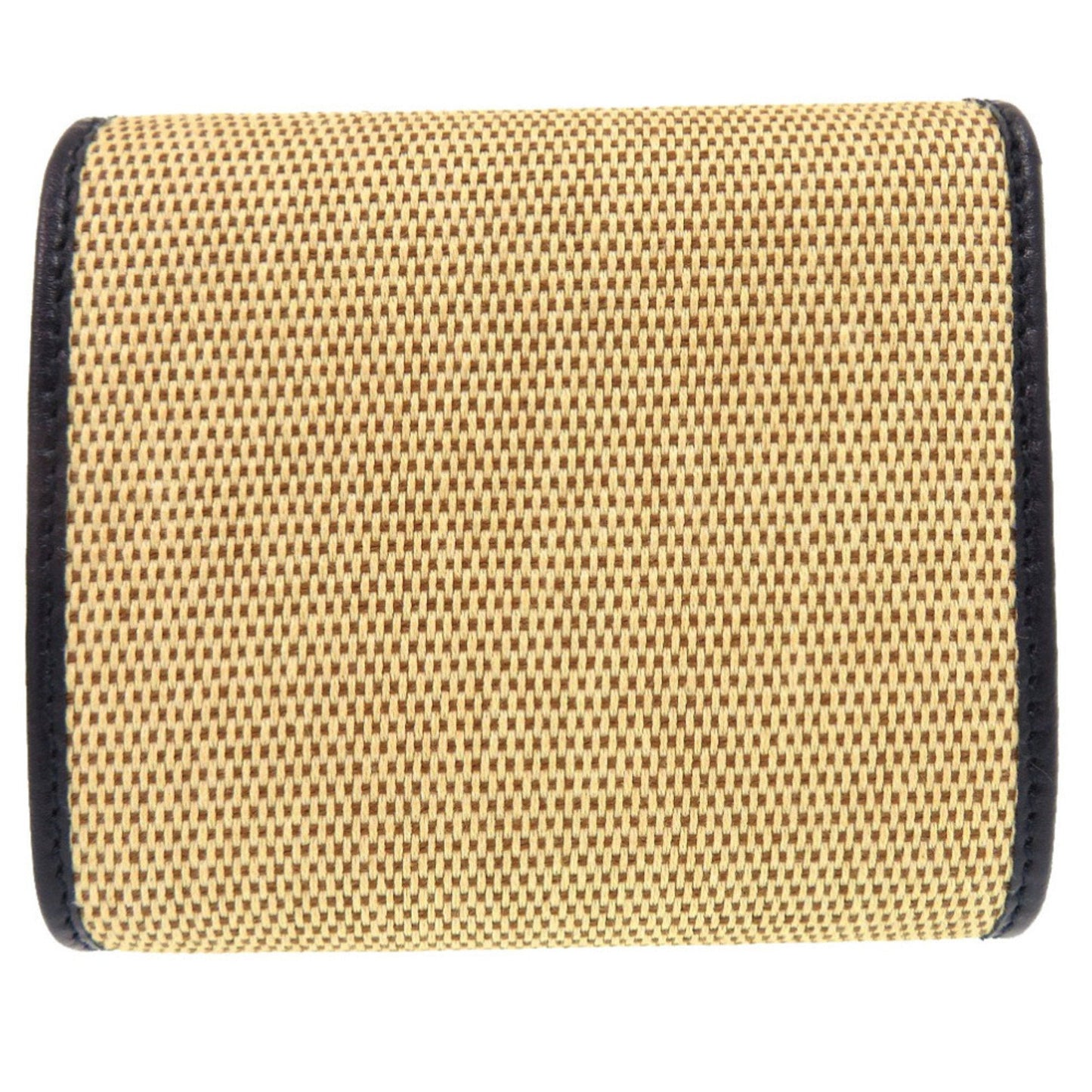 Gucci Beige Navy Canvas Leather Wallet (Bi-Fold) ( )
