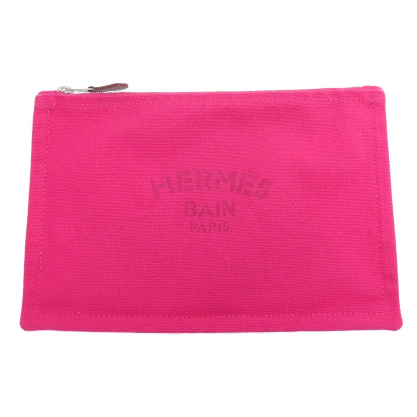 Hermes Pink Canvas Pouch ( )