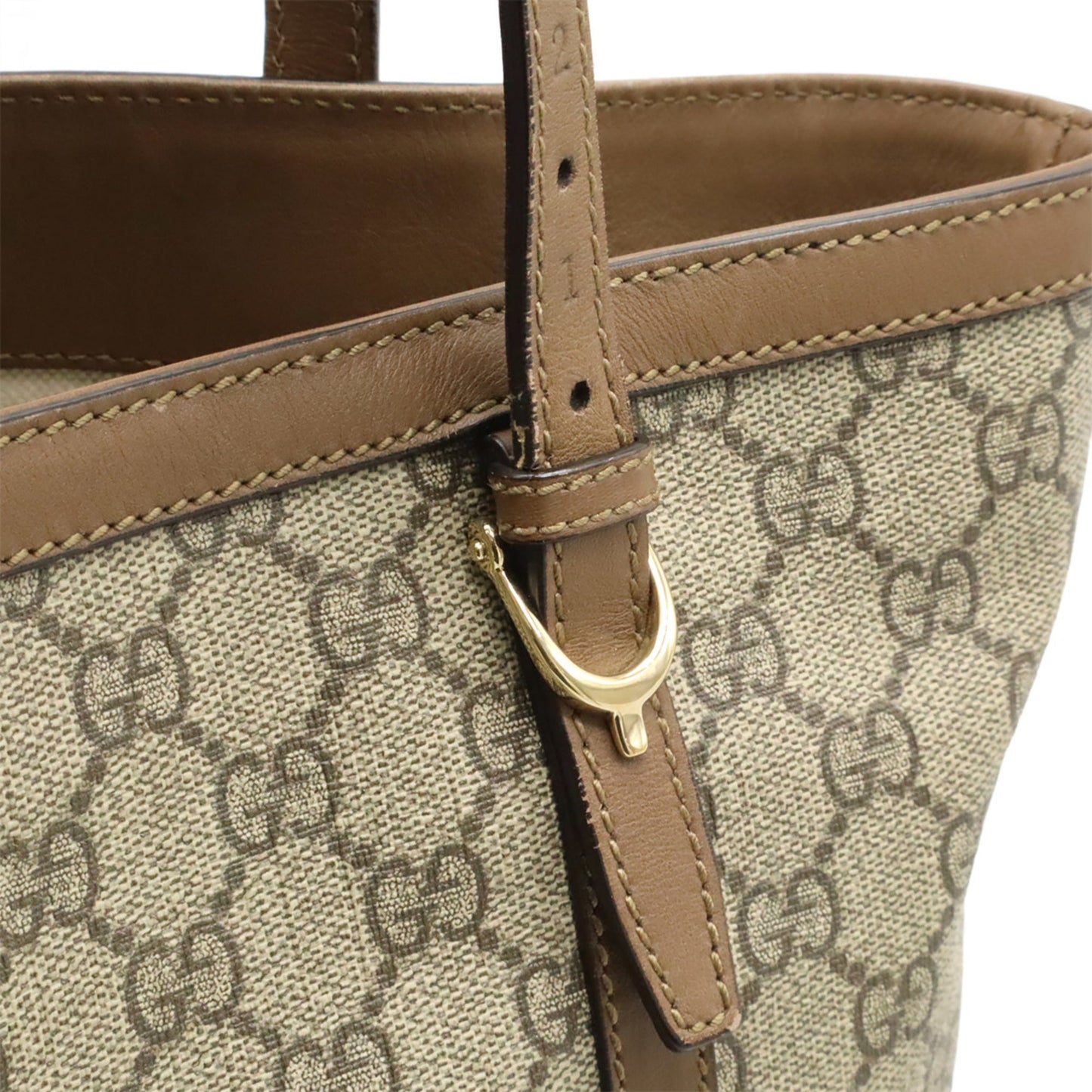 Gucci Brown Khaki Gg Supreme Shoulder Bag Tote Bag ( )