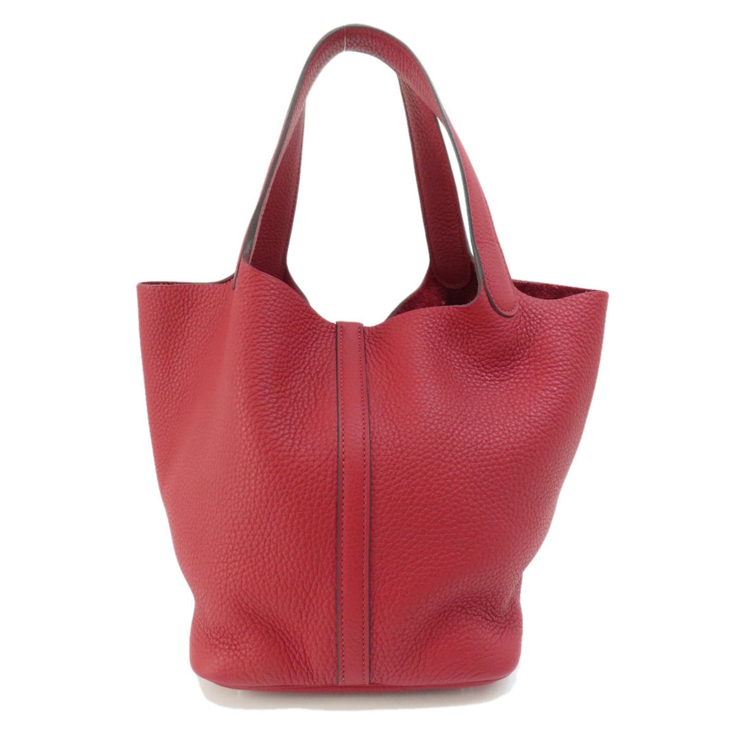 Hermes Red Color Taurillon Clemence Leather Handbag ( )