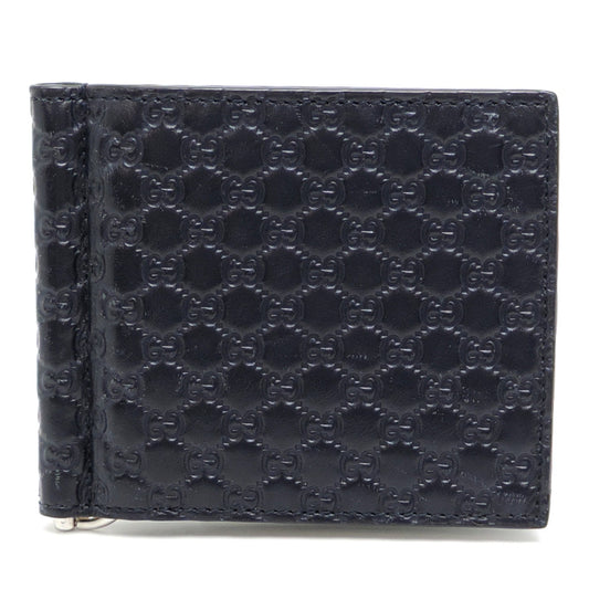 Gucci Guccissima Navy Leather Money Clip ( )