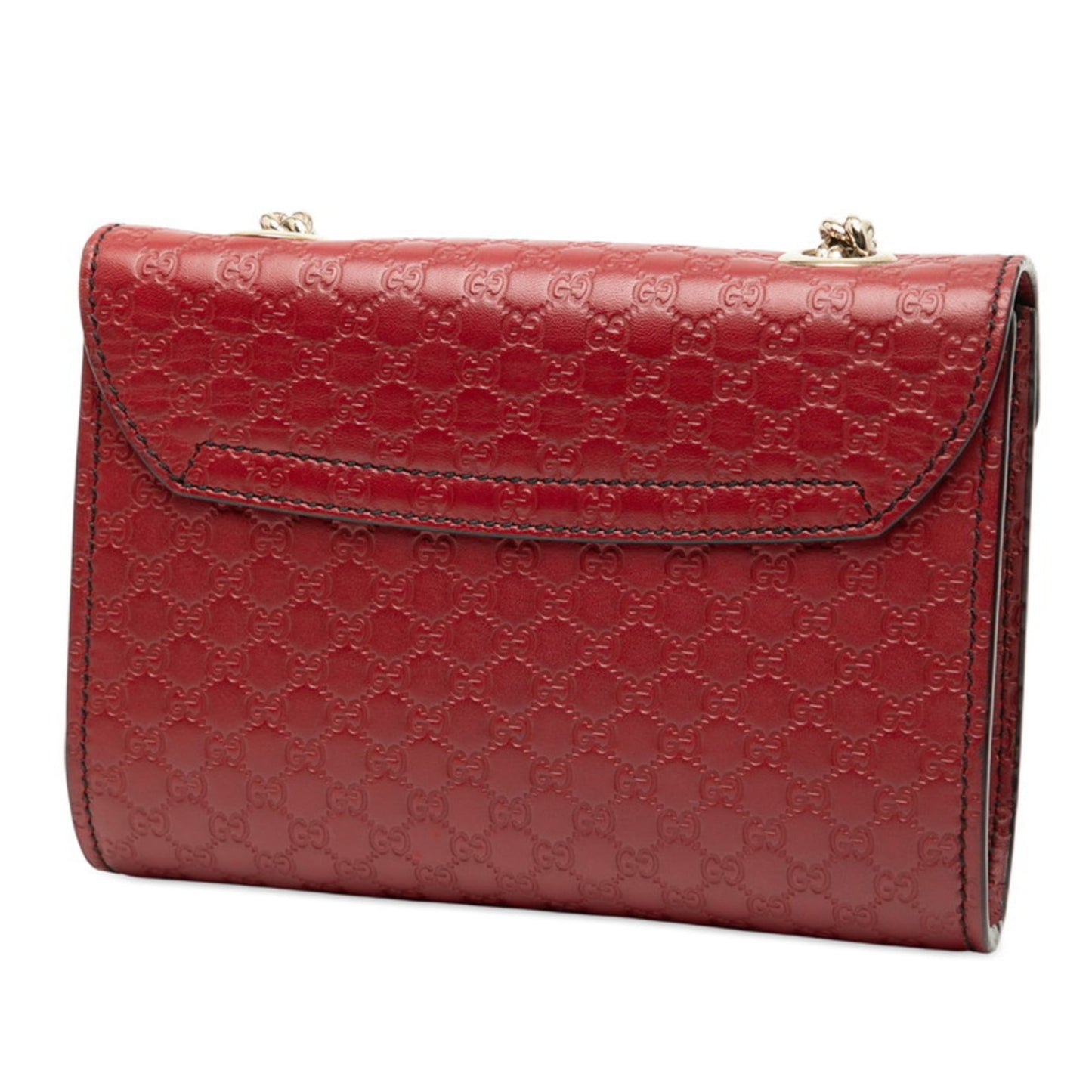Gucci Red Color Wine Leather Shoulder Bag ( )