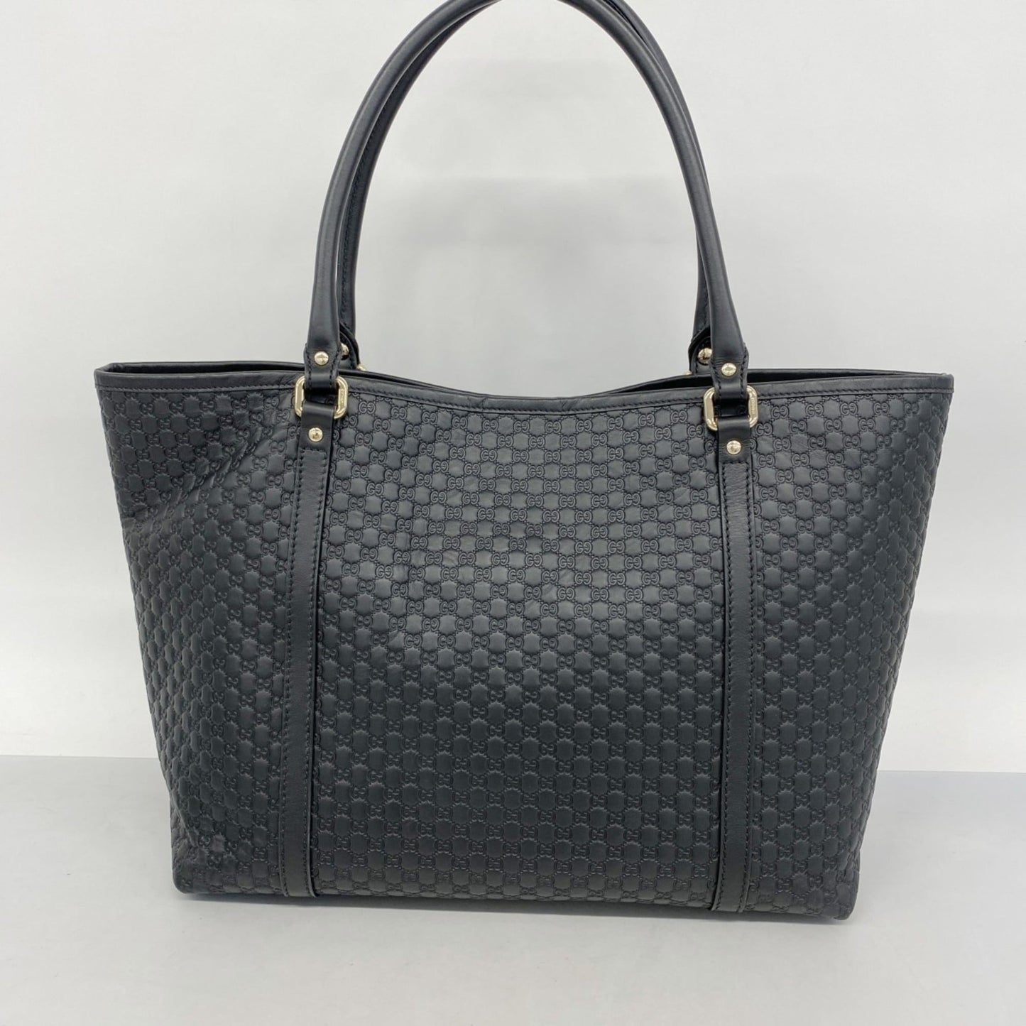 Gucci Black Leather Tote Bag ( )