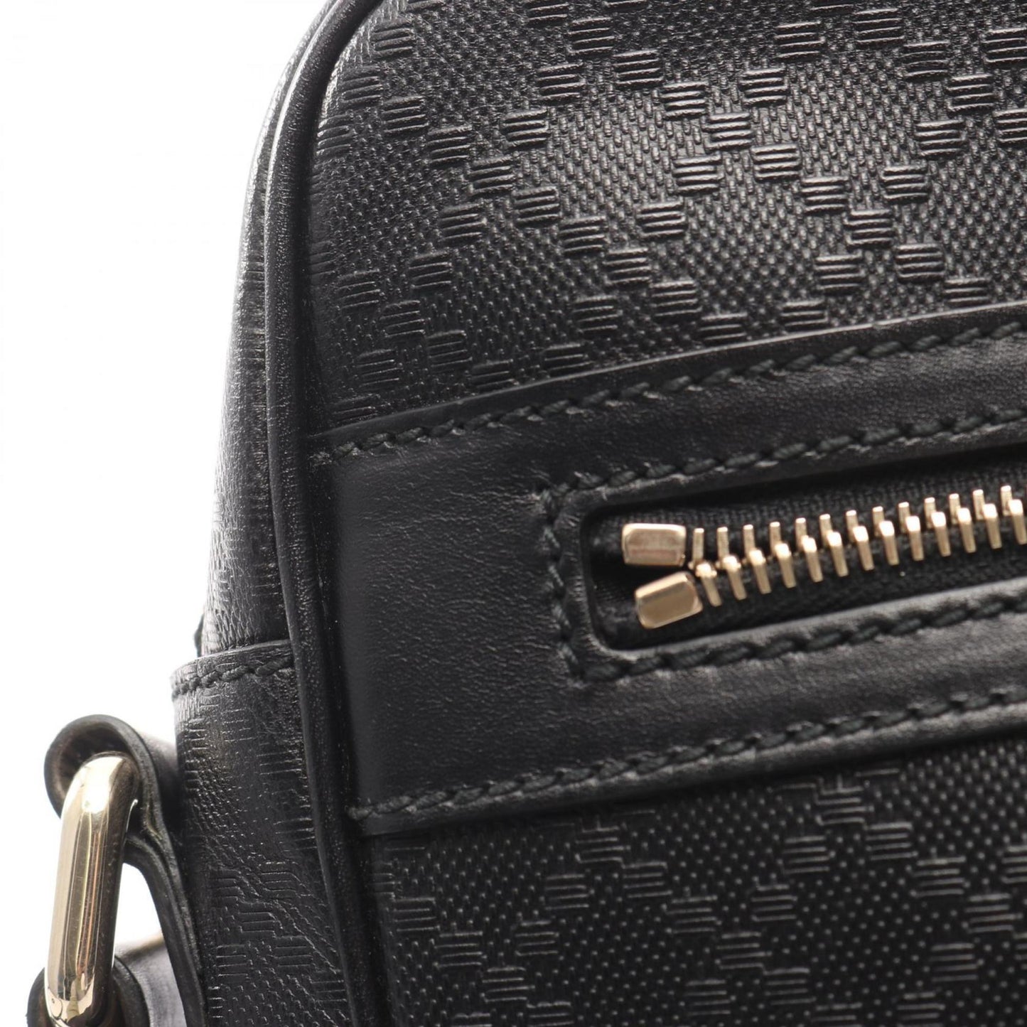 Gucci Black Coated Canvas Leather Shoulder Bag ( )