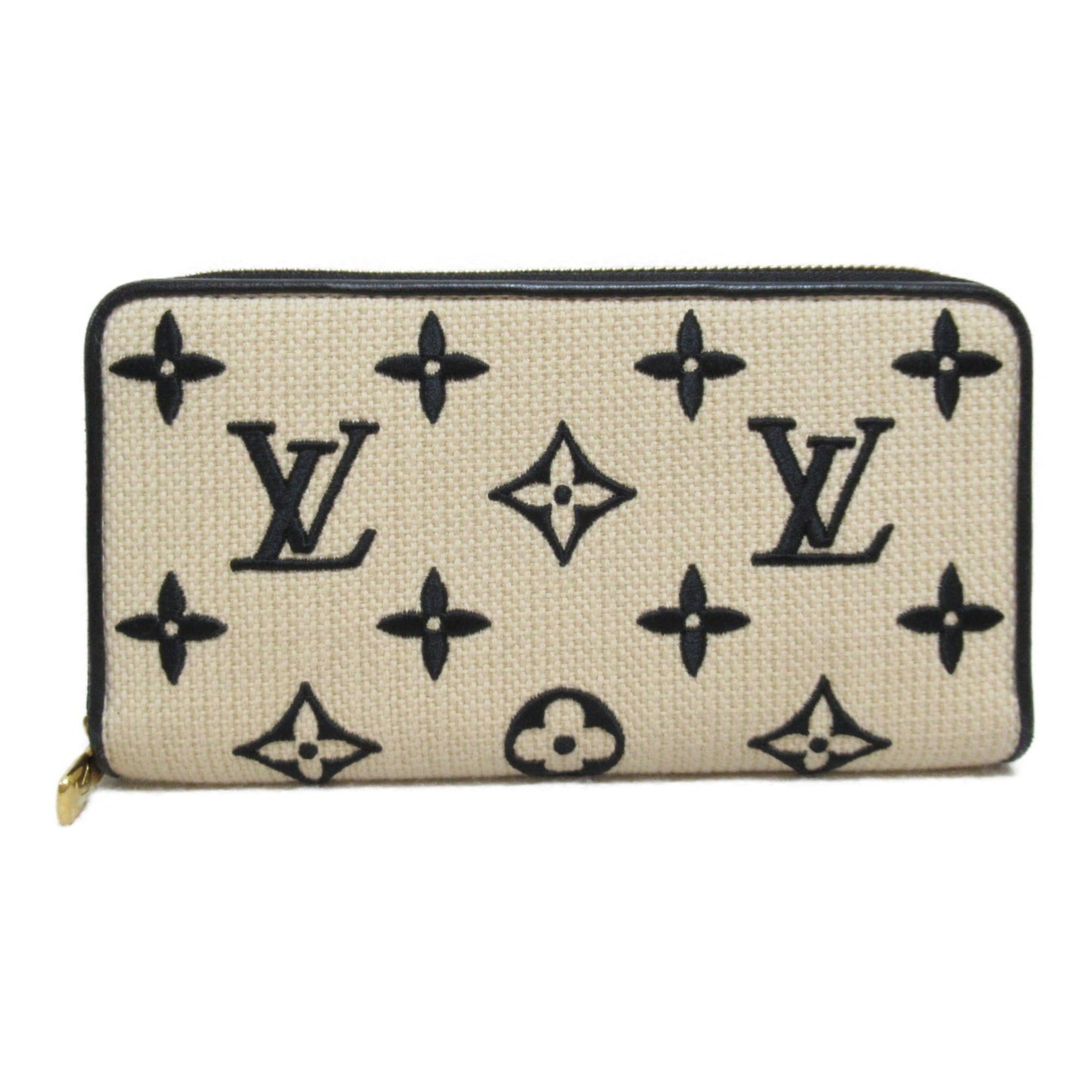 LOUIS VUITTON LV by the Pool Zippy Wallet Round Long Wallet Black Natural cotton M82529