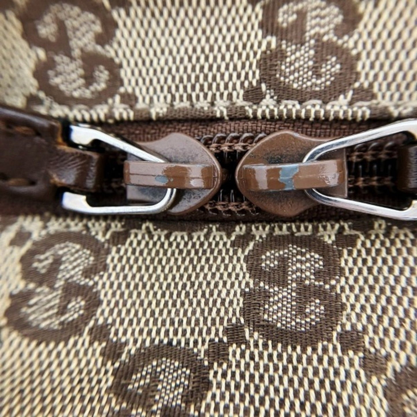 Gucci Leather Canvas Shoulder Bag