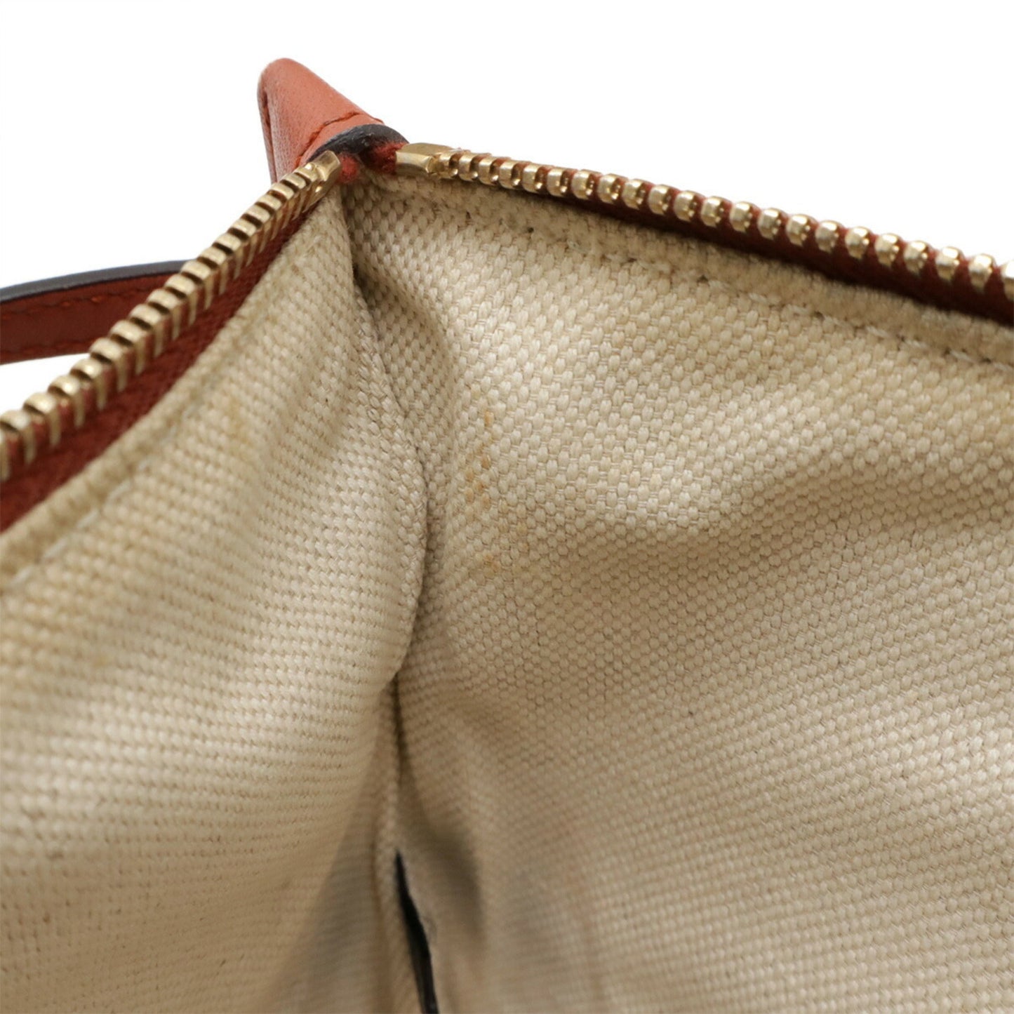 Gucci Beige Pink Canvas Leather Shoulder Bag Tote Bag ( )