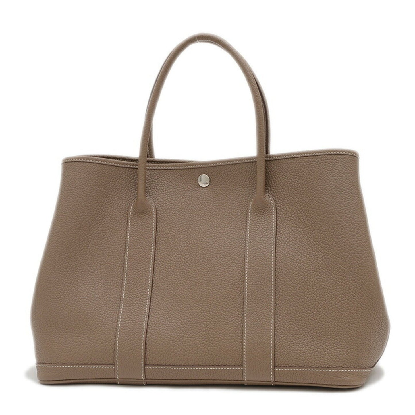Hermes Etoupe Gray Negonda Leather Handbag Tote Bag ( )
