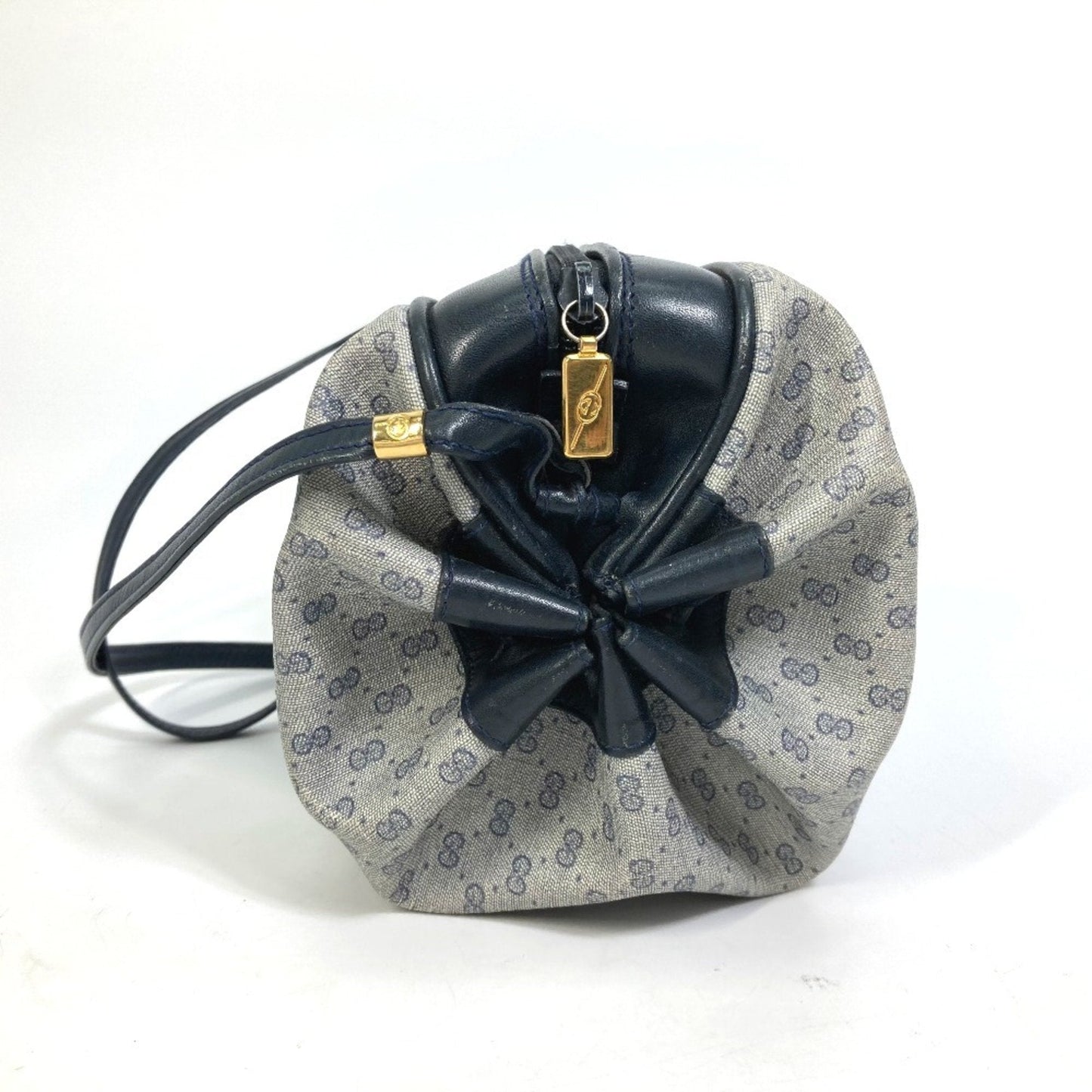 Gucci Navy Pvc Leather Pochette Shoulder Bag ( )