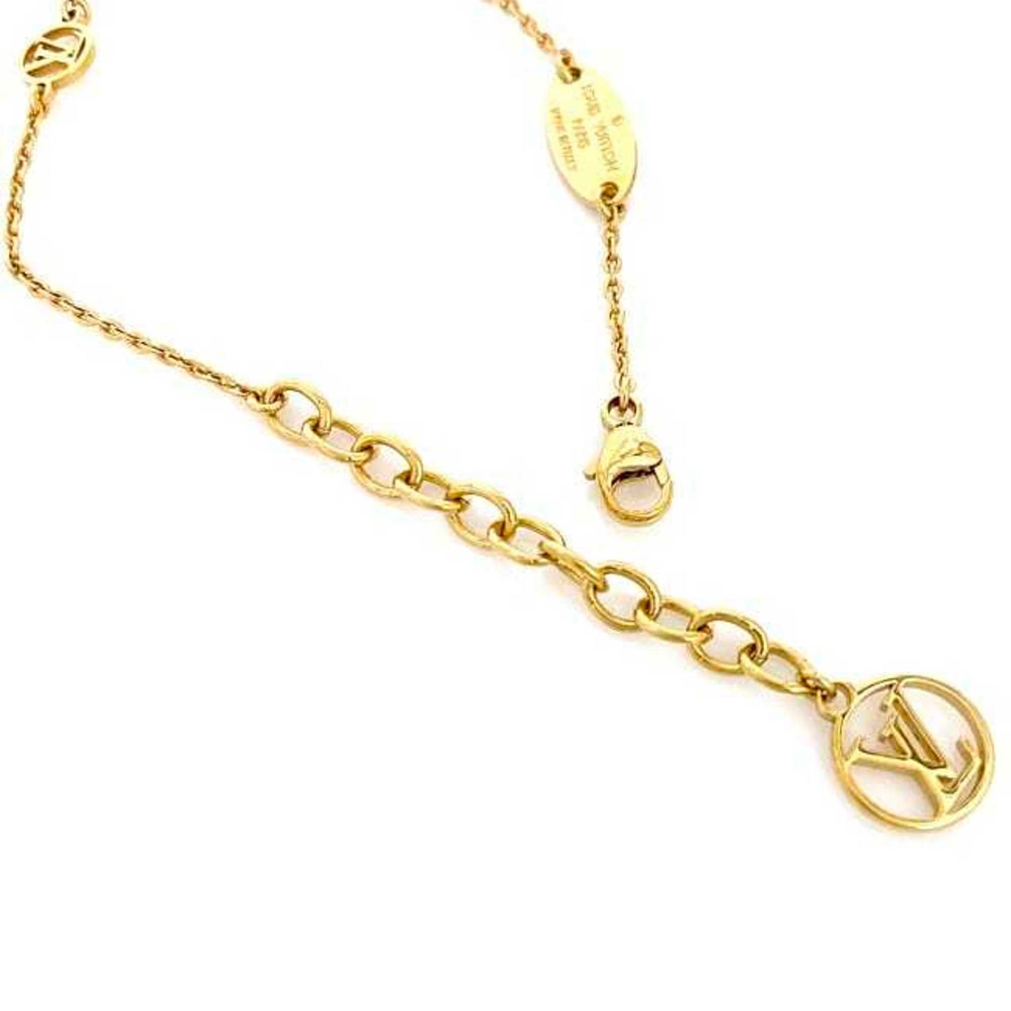 LOUIS VUITTON Bracelet Brasserie Lady Lucky Gold Red Silver M64761 Monogram GP LE0137