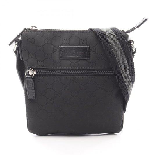Gucci Black Nylon Leather Shoulder Bag ( )