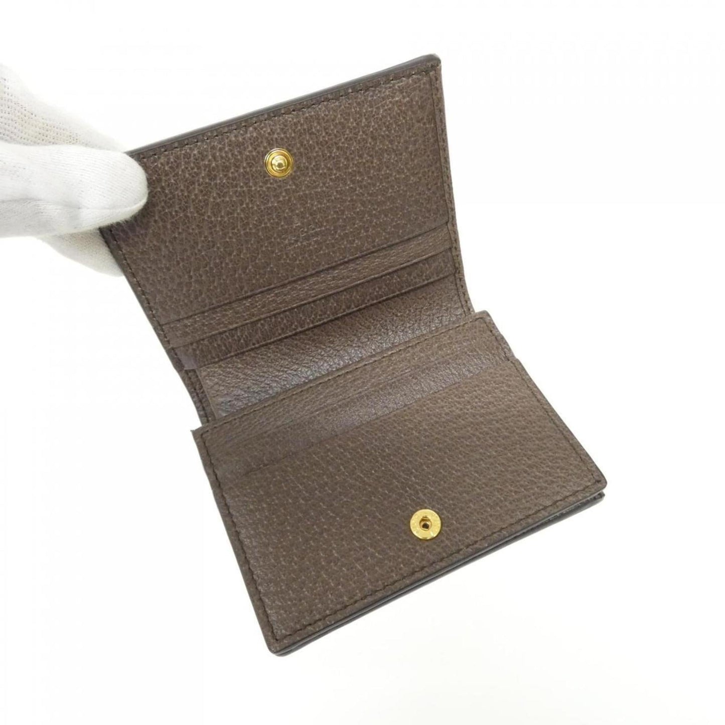 Gucci Beige Brown Gg Supreme Leather Wallet (Bi-Fold) ( )