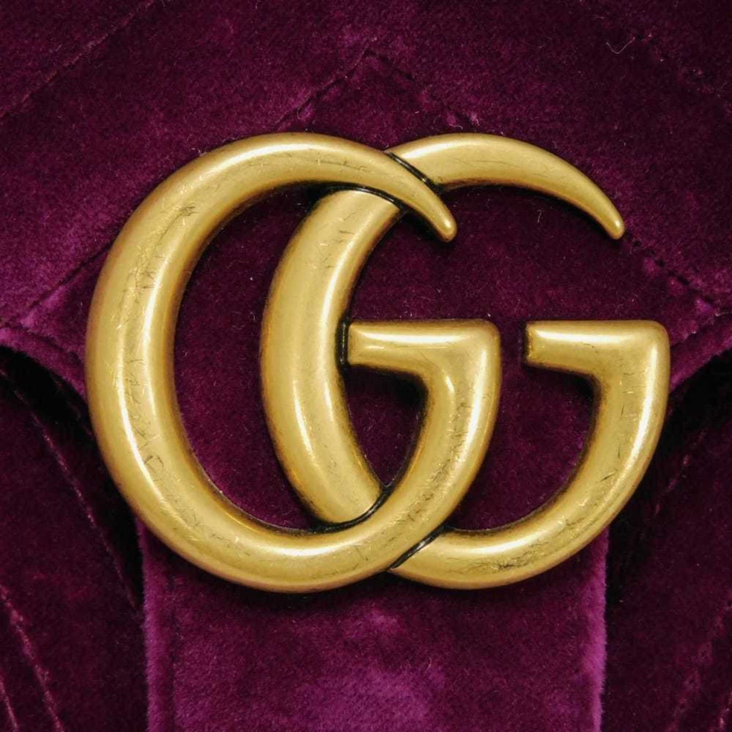 Gucci Purple Velvet Shoulder Bag ( )