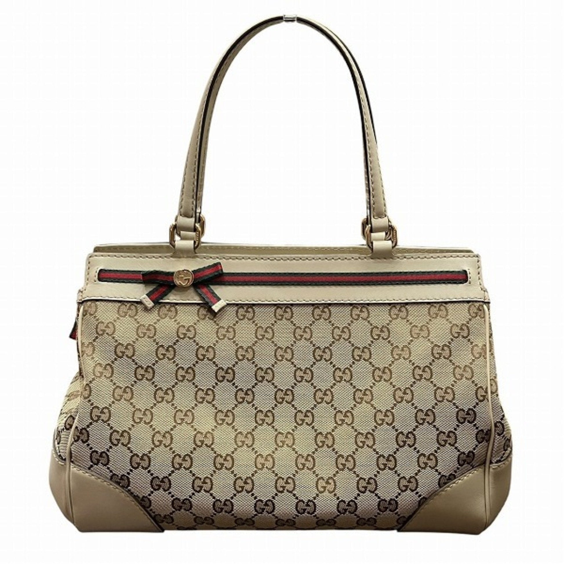 Gucci Leather Canvas Tote