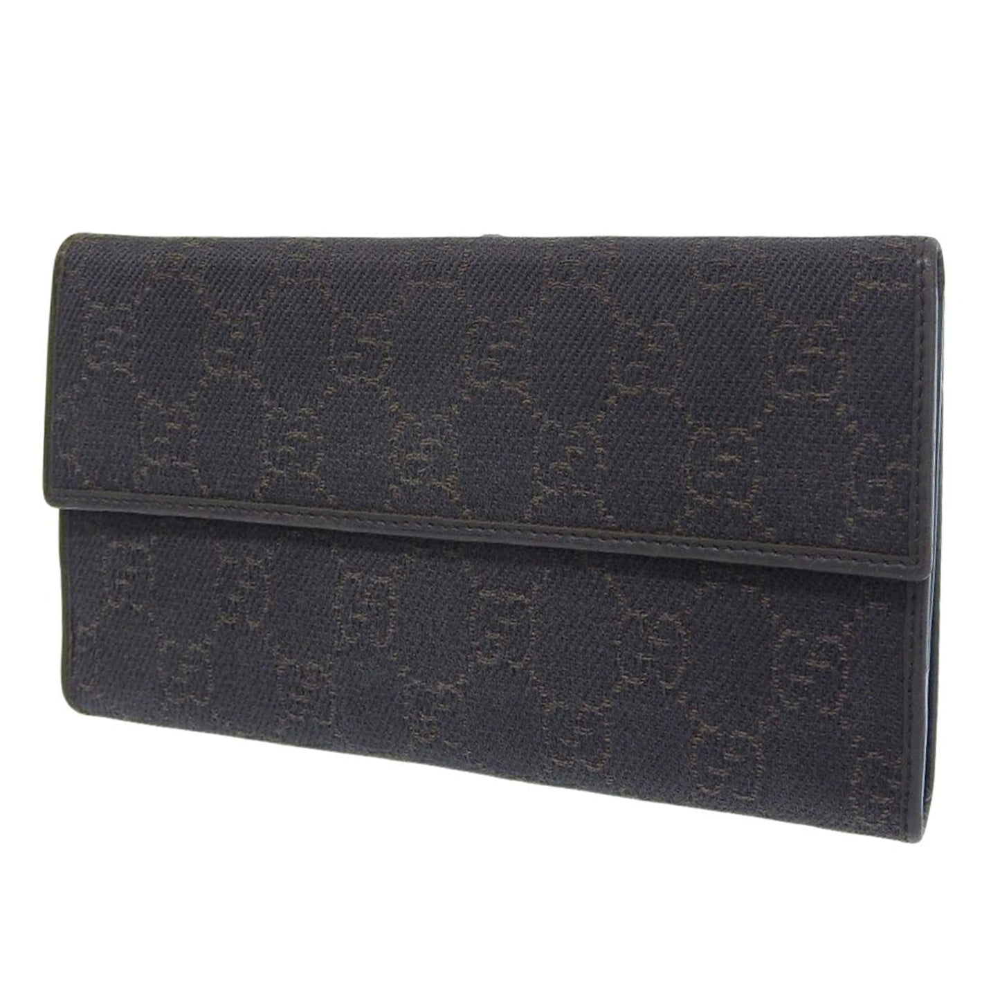 Gucci Black Gg Canvas Long Wallet (Bi-Fold) ( )