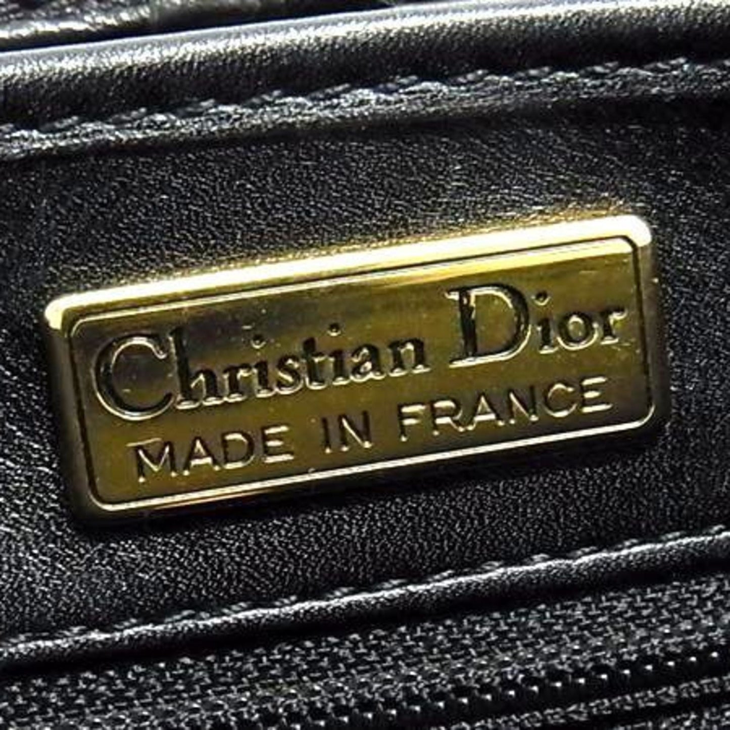 Christian Dior Black Leather Shoulder Bag ()