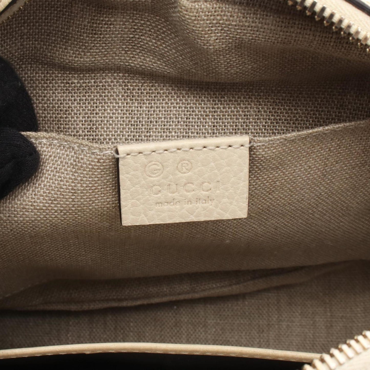 Gucci Beige Ivory Gg Canvas Leather Shoulder Bag ( )
