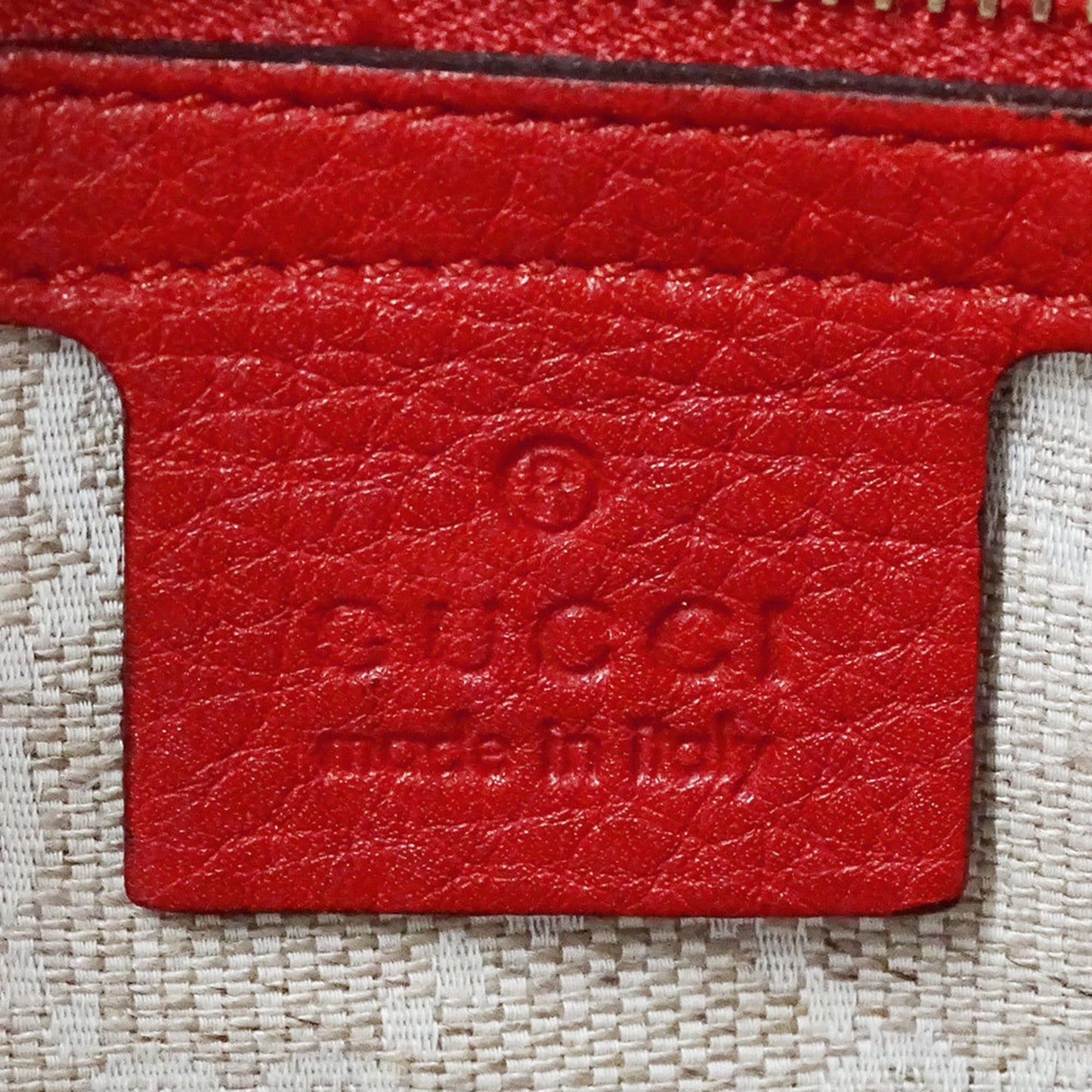 Gucci Red Color Leather Handbag Shoulder Bag ( )