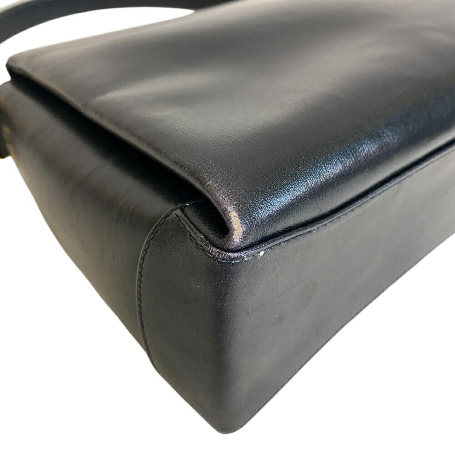Gucci Black Red Color Leather Handbag ( )