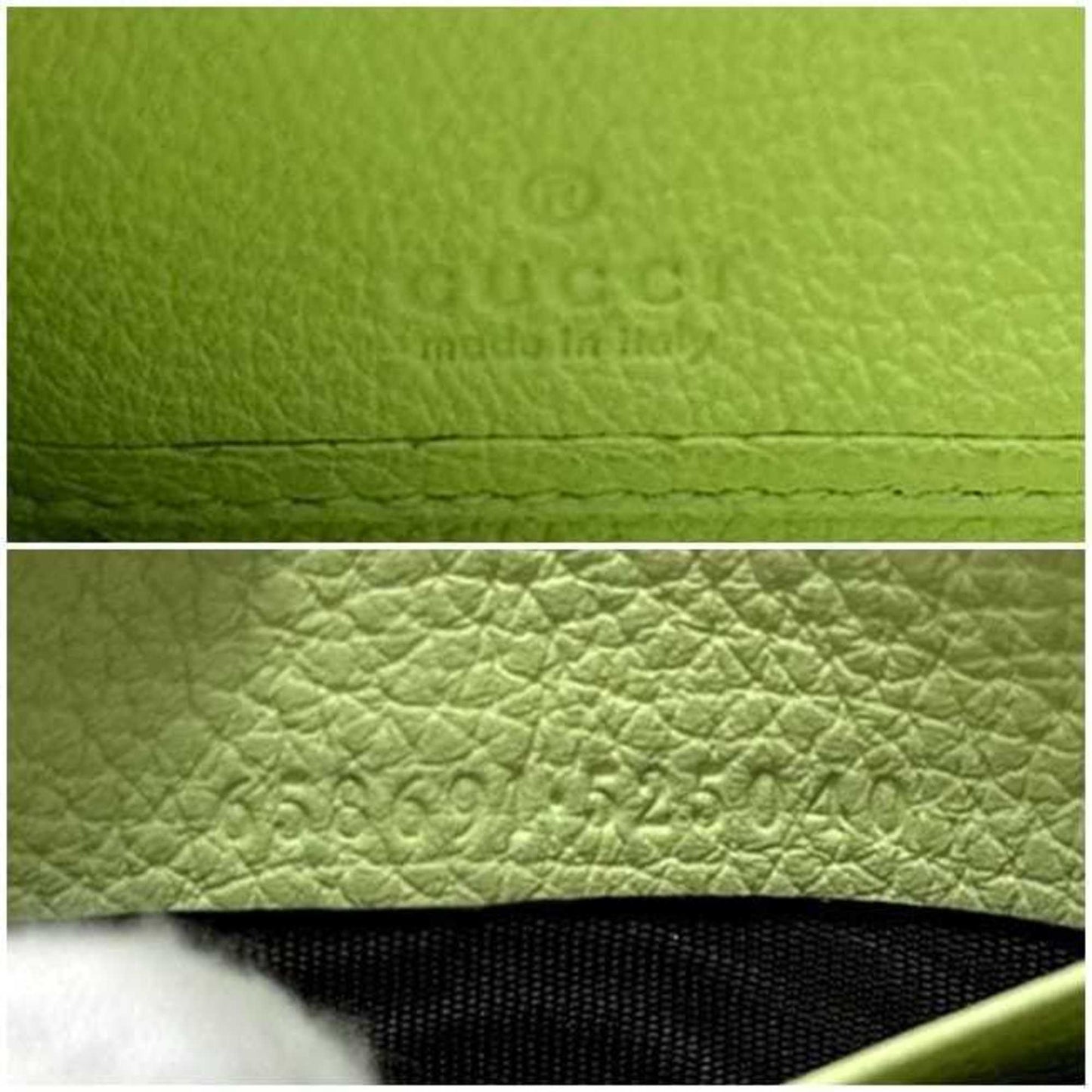 Gucci Light Green Leather Long Wallet (Bi-Fold) ( )